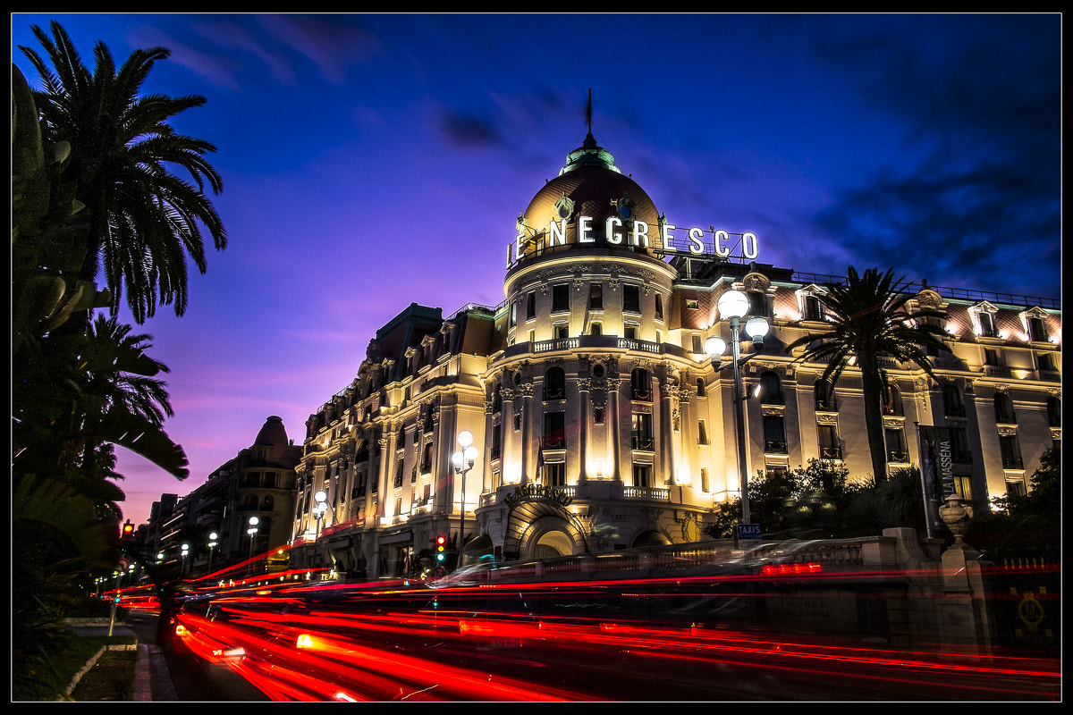 Fujifilm X-Pro1 + Fujifilm XF 18mm F2 R sample photo. Famous negresco hotel on nice's promenade.  photography