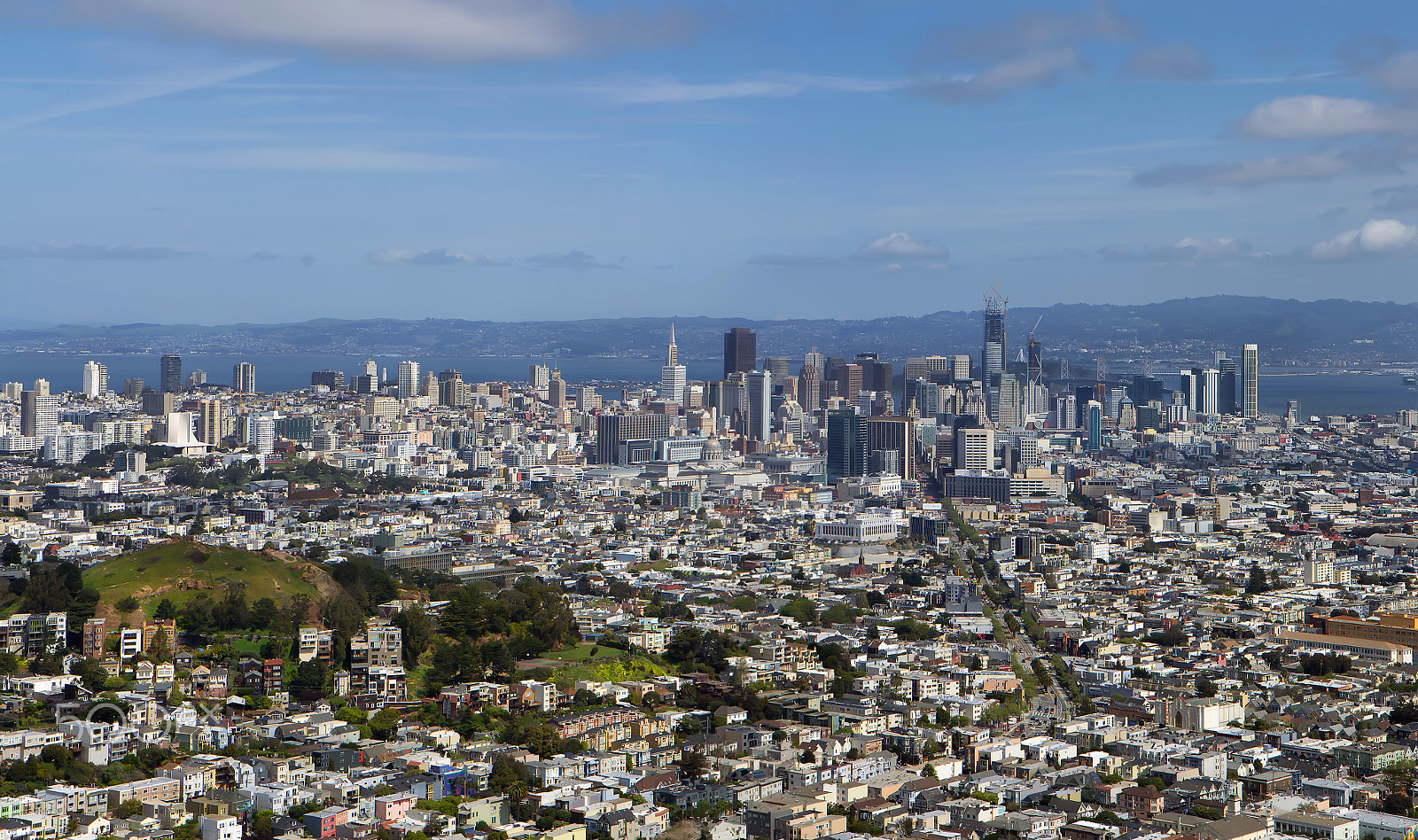 Canon EF-S 17-55mm F2.8 IS USM sample photo. View of san francisco from twin peaks. panorama. photography
