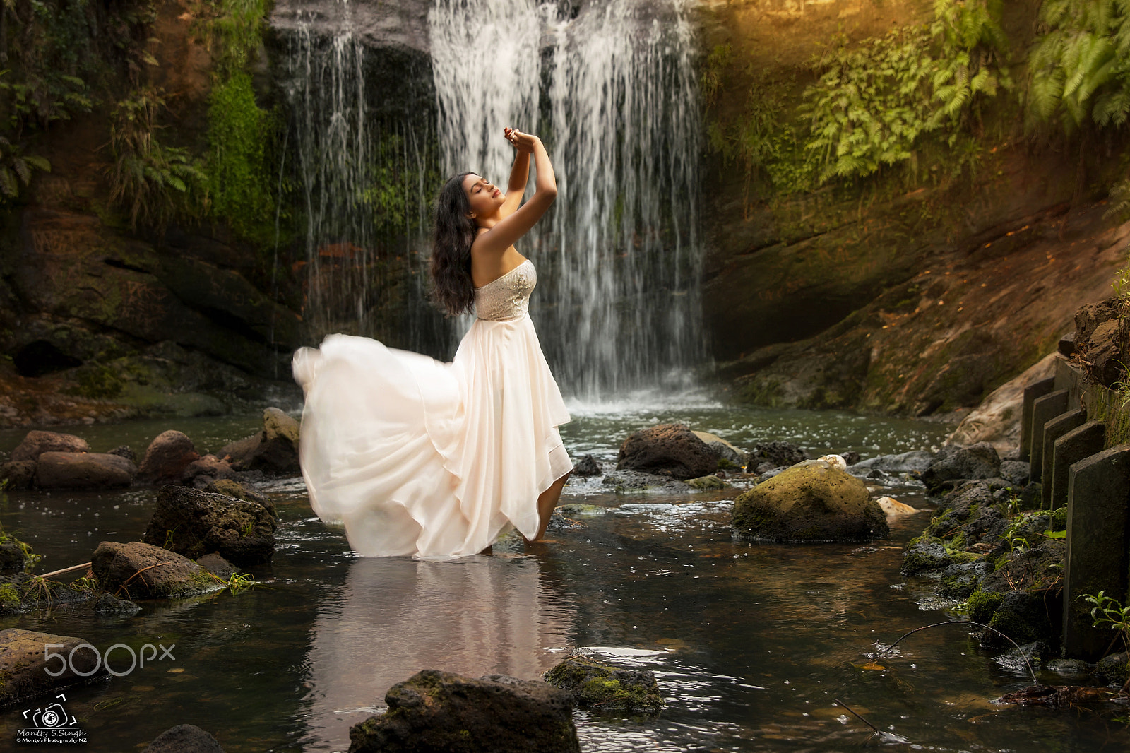 Canon EF 24-70mm F2.8L II USM sample photo. Carolin at waterfall photography