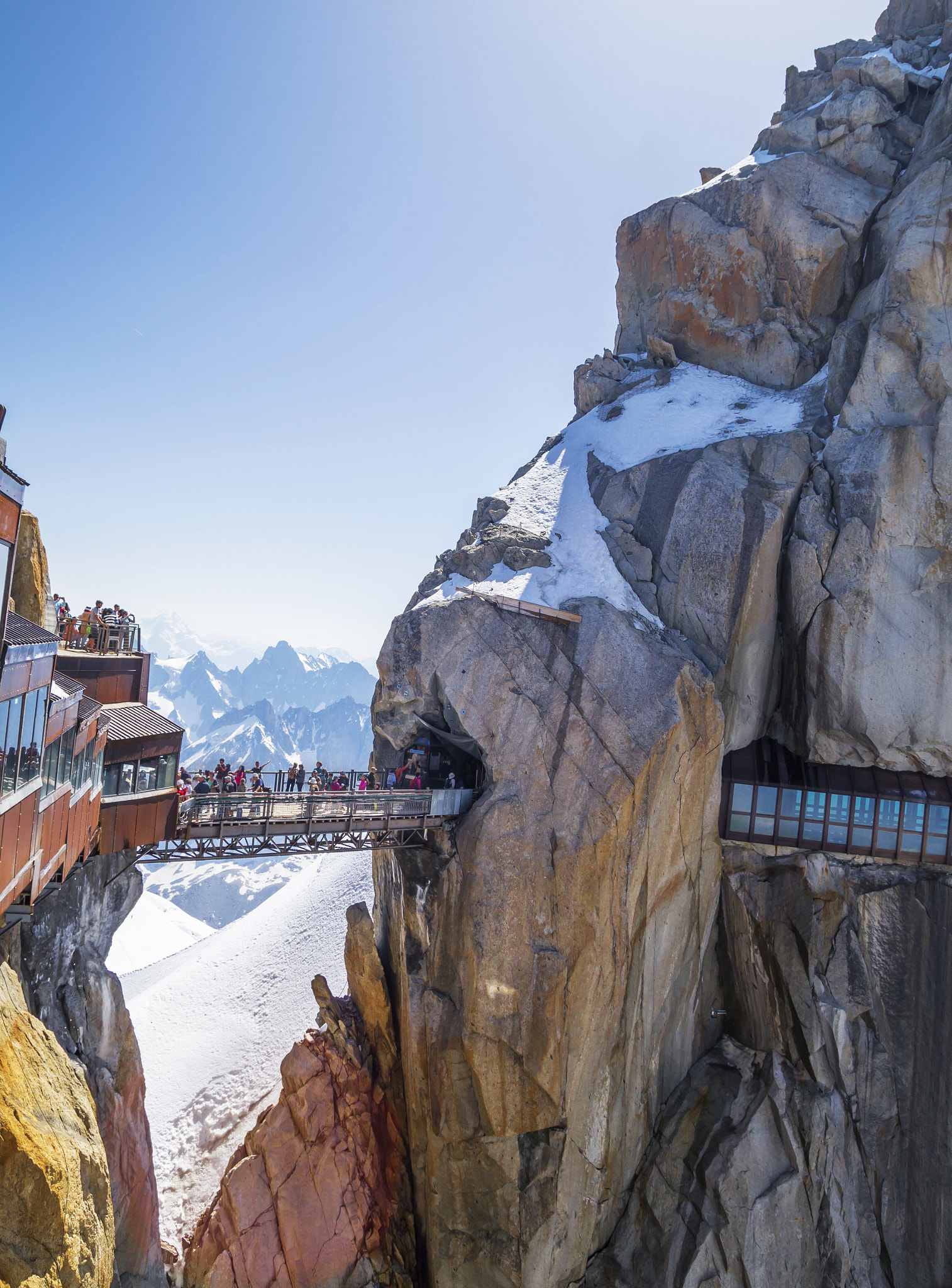 Sony SLT-A58 sample photo. Aiguille du midi bridge photography