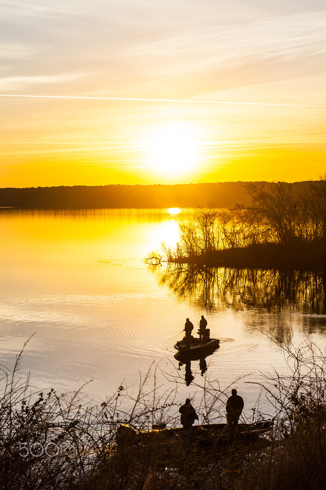 Canon EF 24-70mm F4L IS USM sample photo. Fishing at sunrise photography