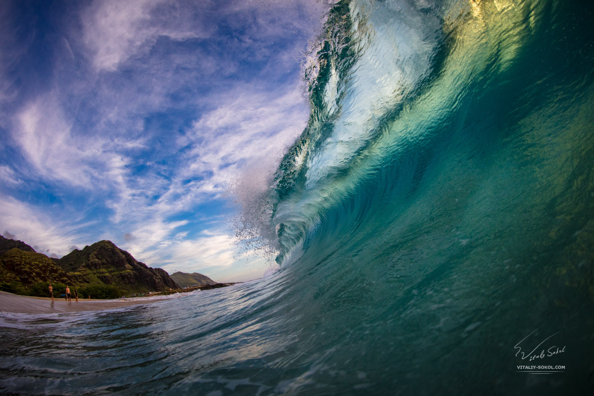 Canon EOS 5DS R + Canon EF 8-15mm F4L Fisheye USM sample photo. Shorebreak photography