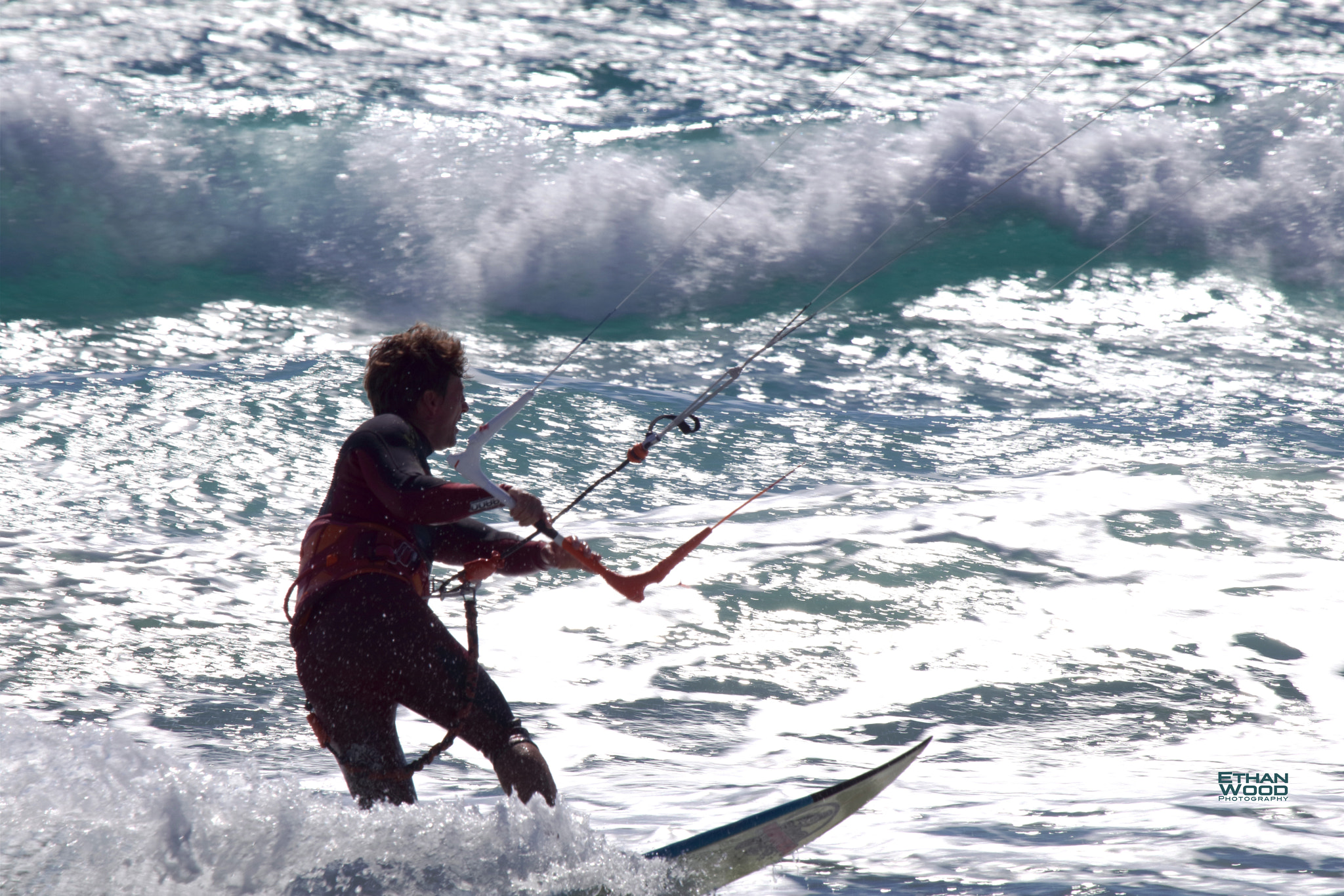 Canon EOS 80D + Canon EF 100-400mm F4.5-5.6L IS USM sample photo. Kite surf photography