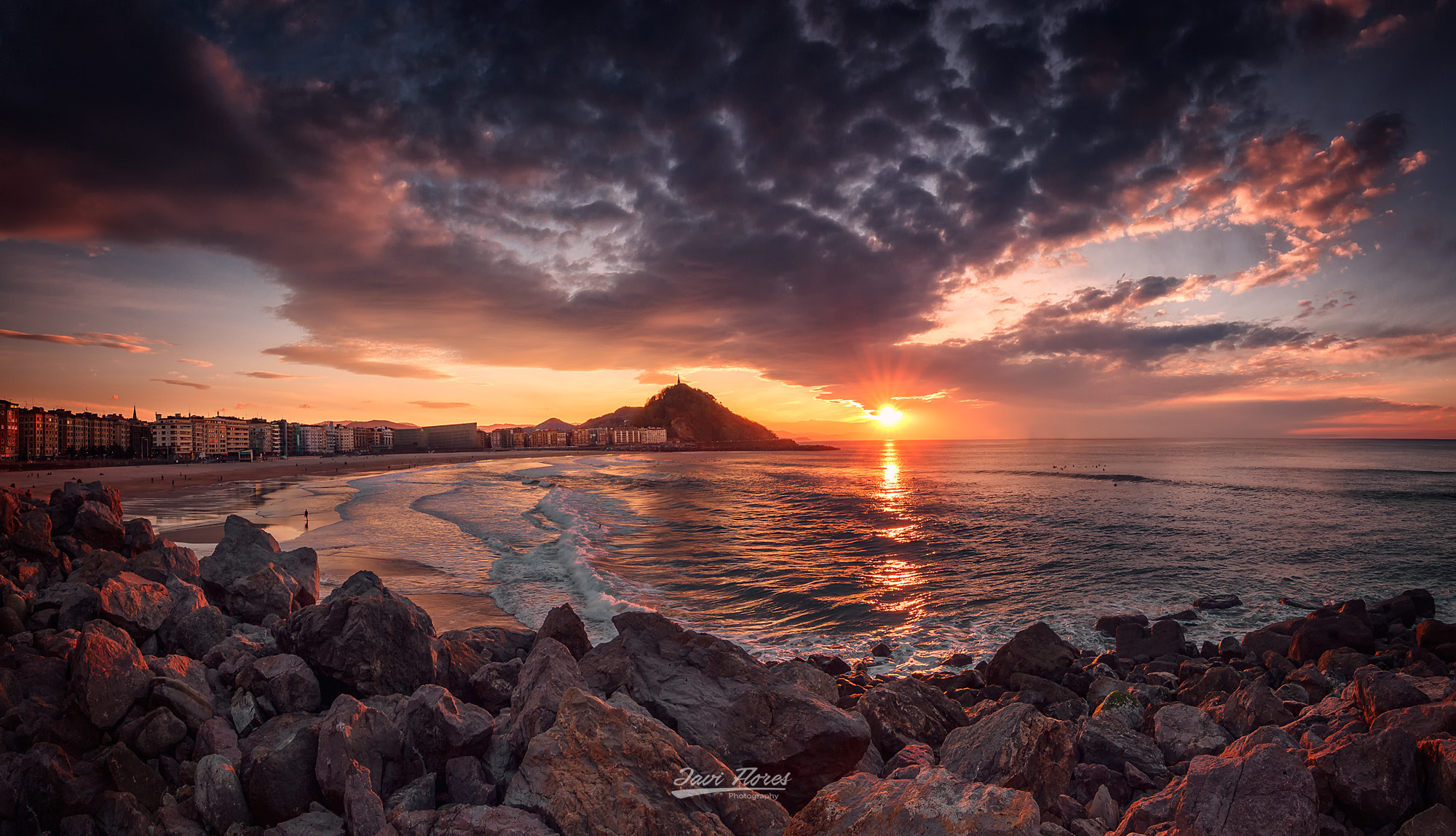 Canon EOS 60D sample photo. Donostia sunset photography