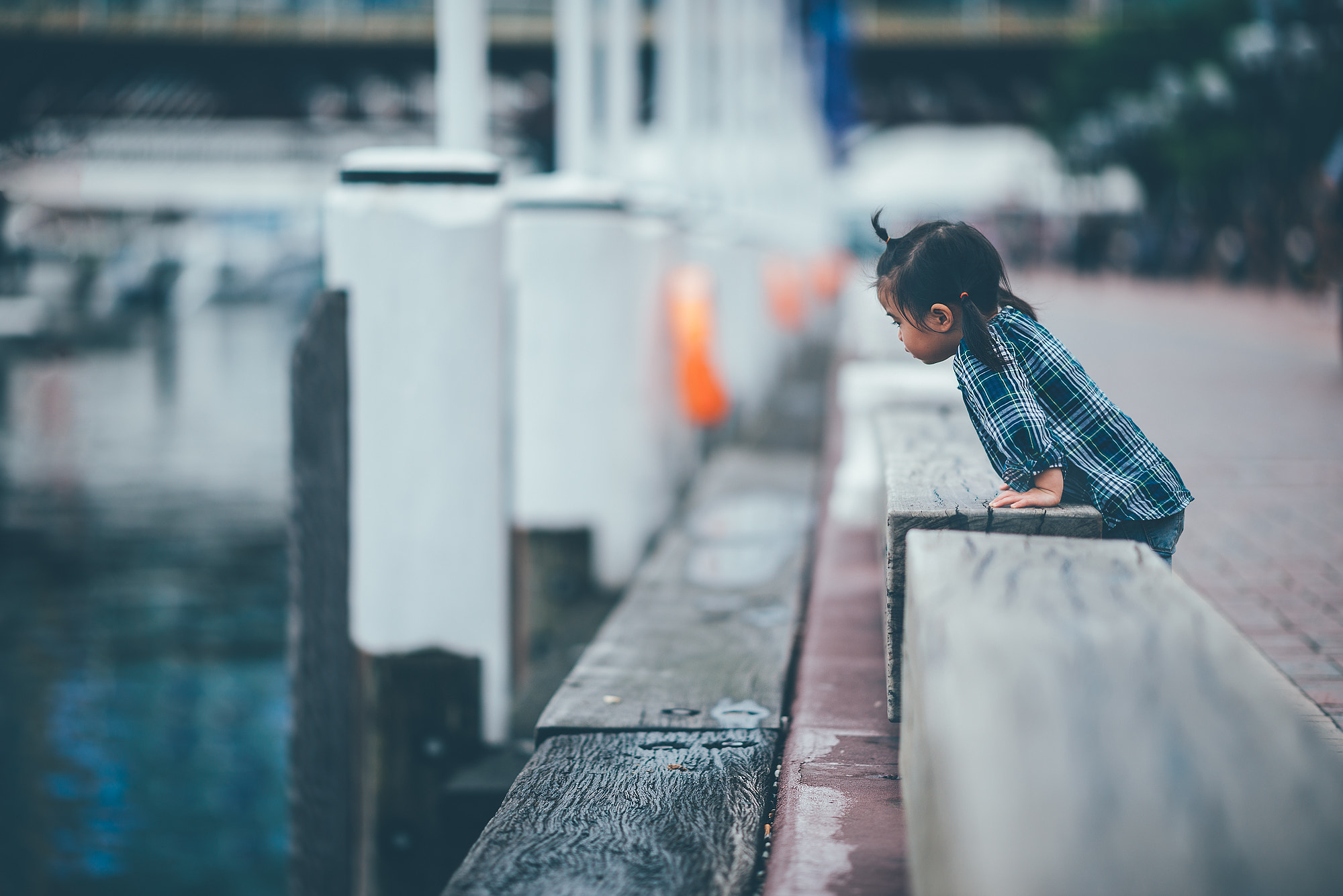 Nikon D800E sample photo. The girl in the harbor photography