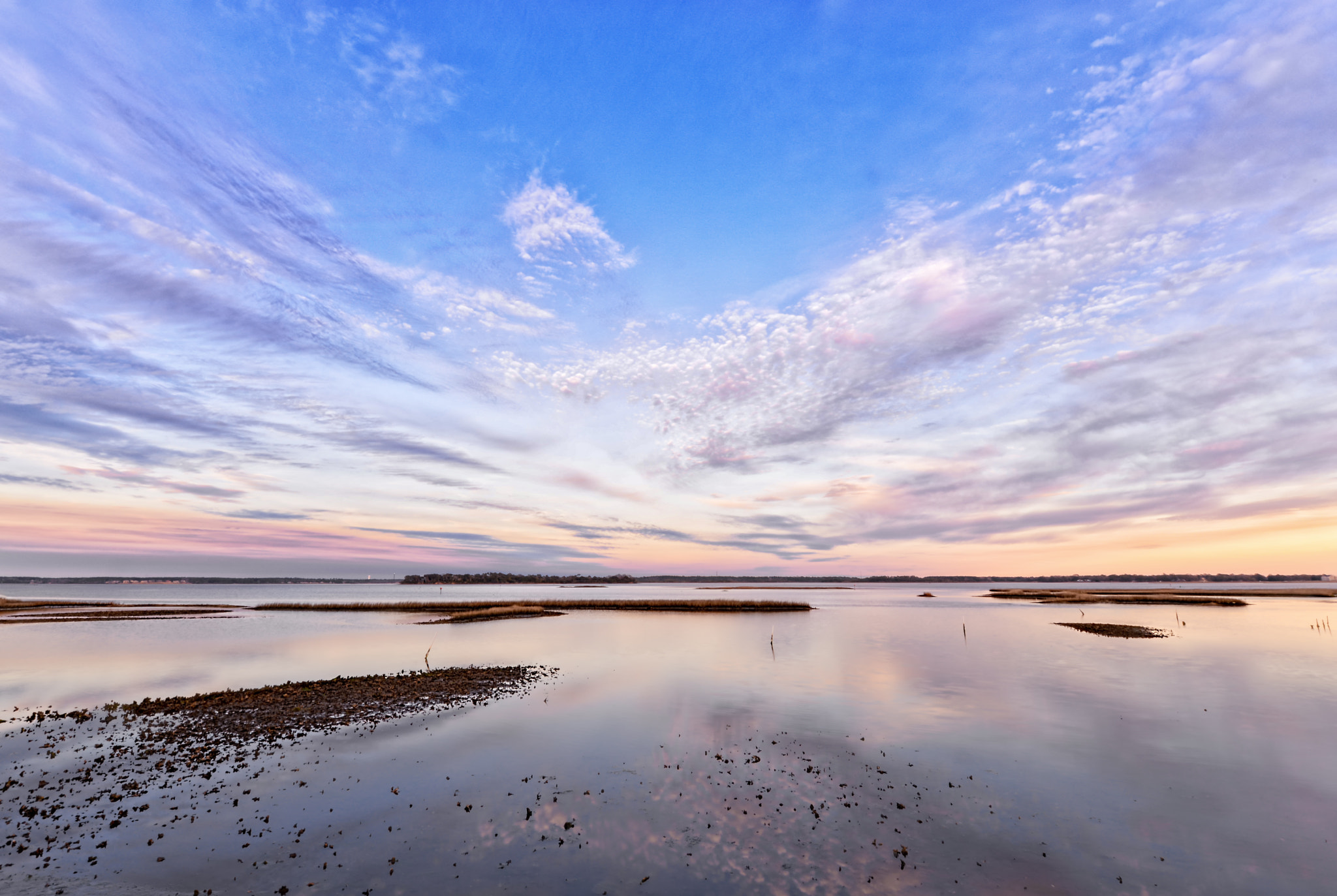 Nikon D610 + Tamron SP 15-30mm F2.8 Di VC USD sample photo. Low tide sunset photography