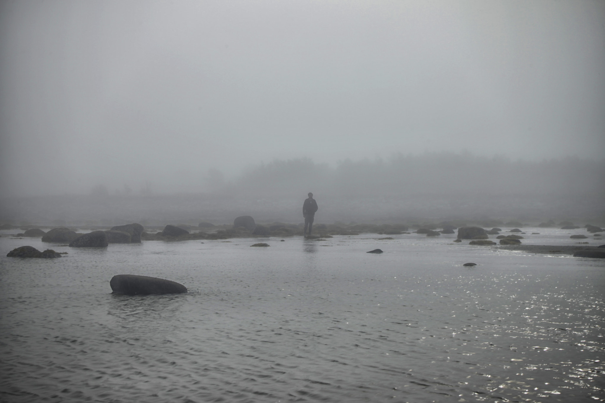 Canon EOS 5D Mark II + Canon EF 28-70mm f/3.5-4.5 sample photo. Man is in fog photography