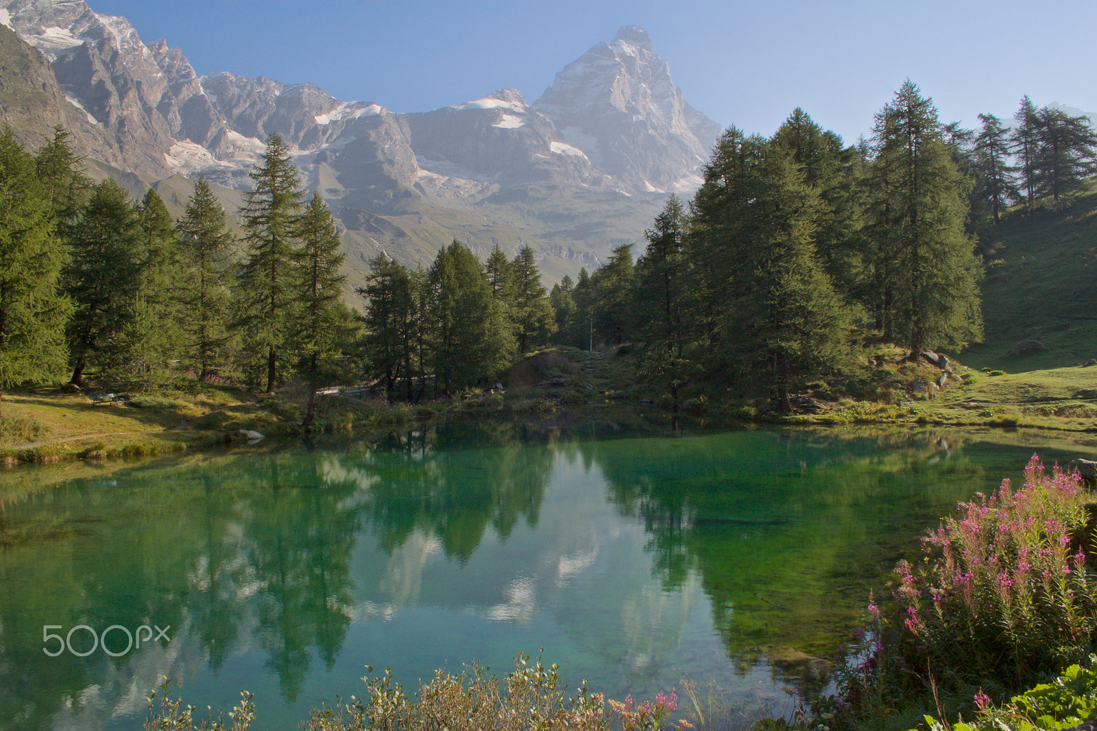 Canon EF-S 18-55mm F3.5-5.6 II sample photo. Cervino lago blu photography