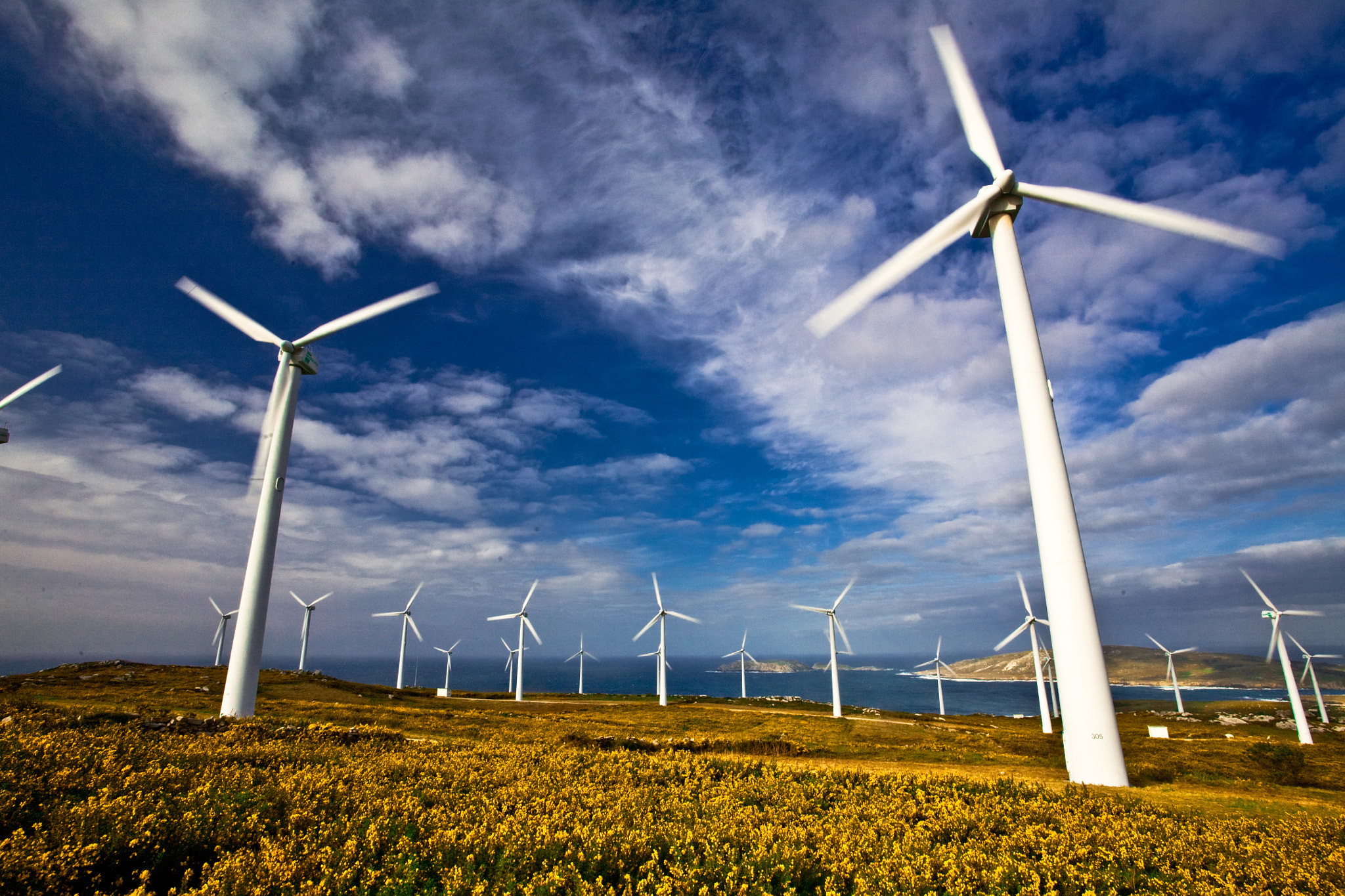 Canon EOS 5D + Canon EF 17-40mm F4L USM sample photo. Landscape with wind turbines photography
