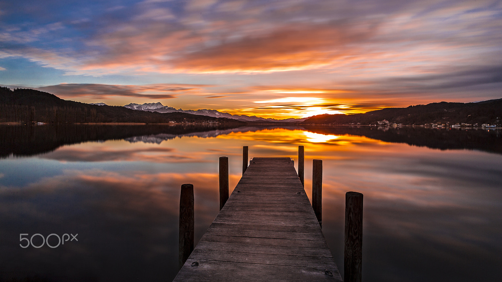 Canon EOS-1D X sample photo. Sunset- lake wörthersee (austria) photography