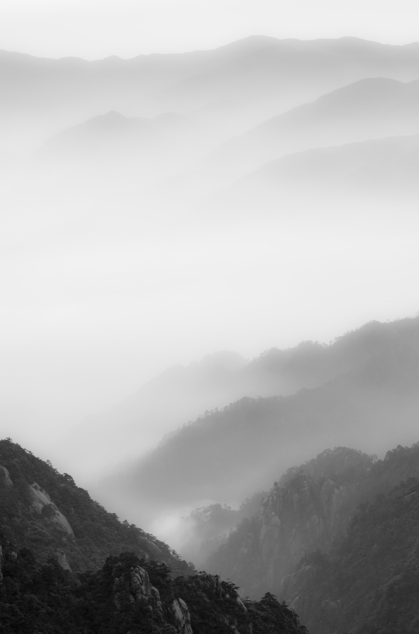 Nikon D7000 sample photo. Huangshan ink photography