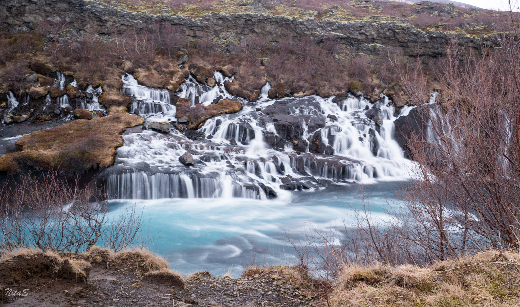 Olympus OM-D E-M1 Mark II + Olympus M.Zuiko Digital ED 12-40mm F2.8 Pro sample photo. Hraunfossar photography