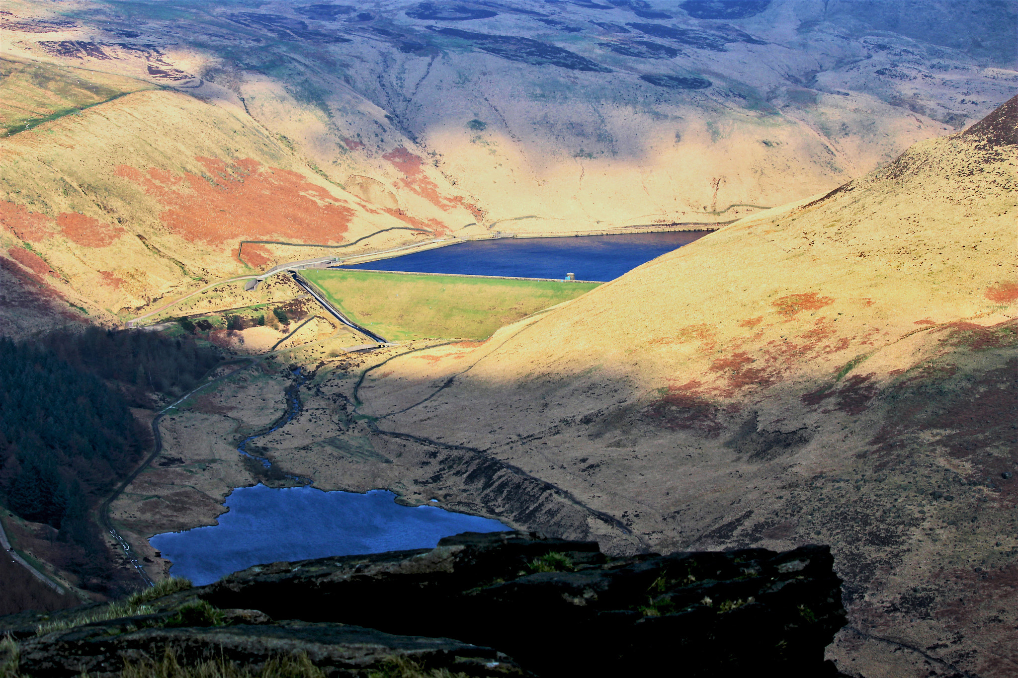 Canon EF-S 55-250mm F4-5.6 IS STM sample photo. Dove stone reservoir photography