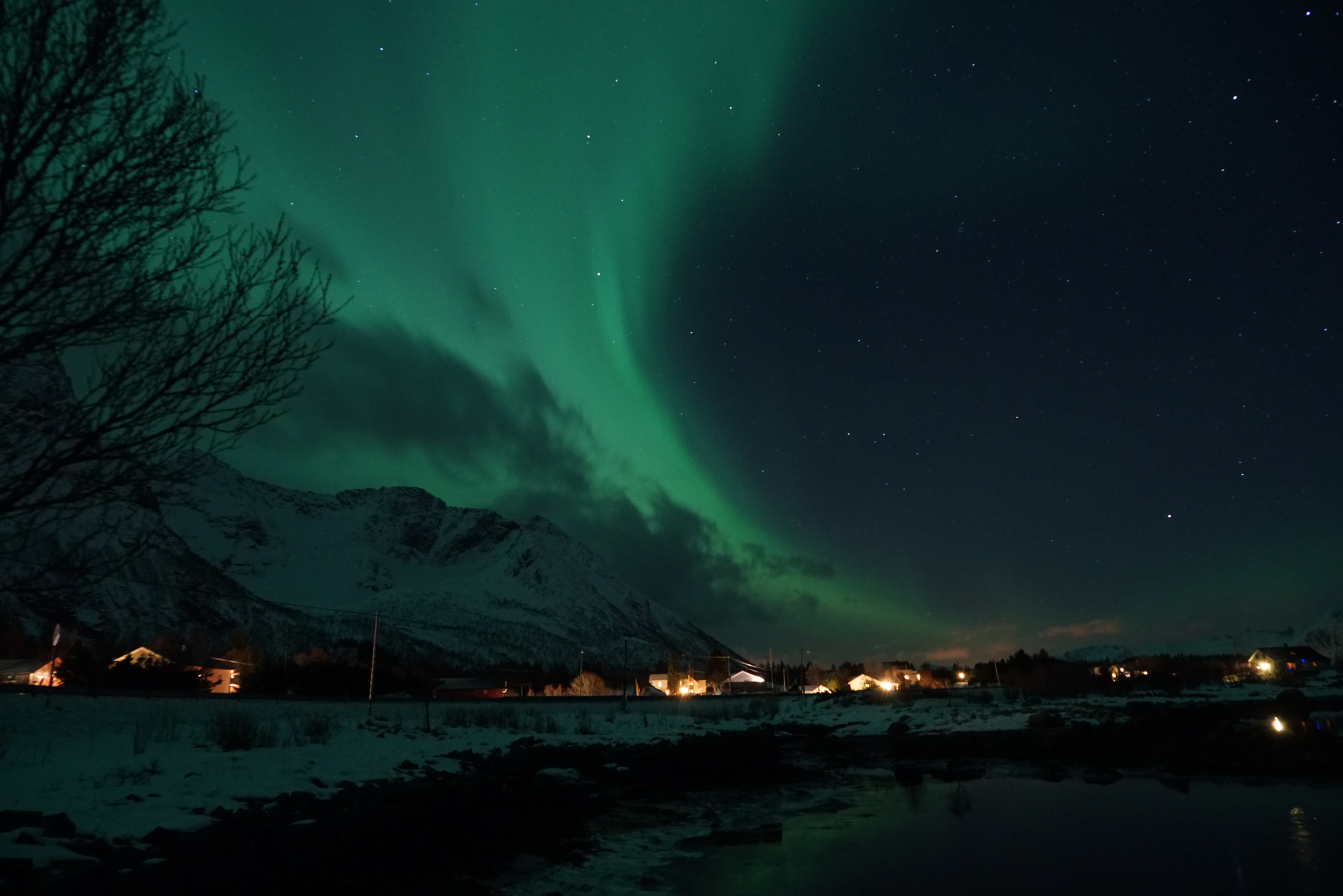 Sony FE 24-240mm F3.5-6.3 OSS sample photo. Aurora borealis über kleppstad photography