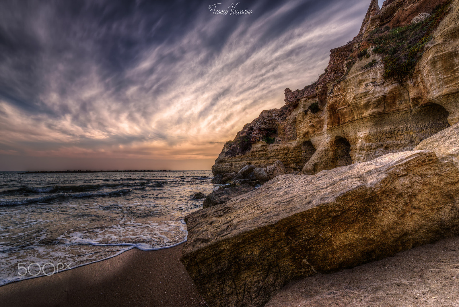 Nikon D750 + Tamron SP 15-30mm F2.8 Di VC USD sample photo. Neronian's cave at sunset photography