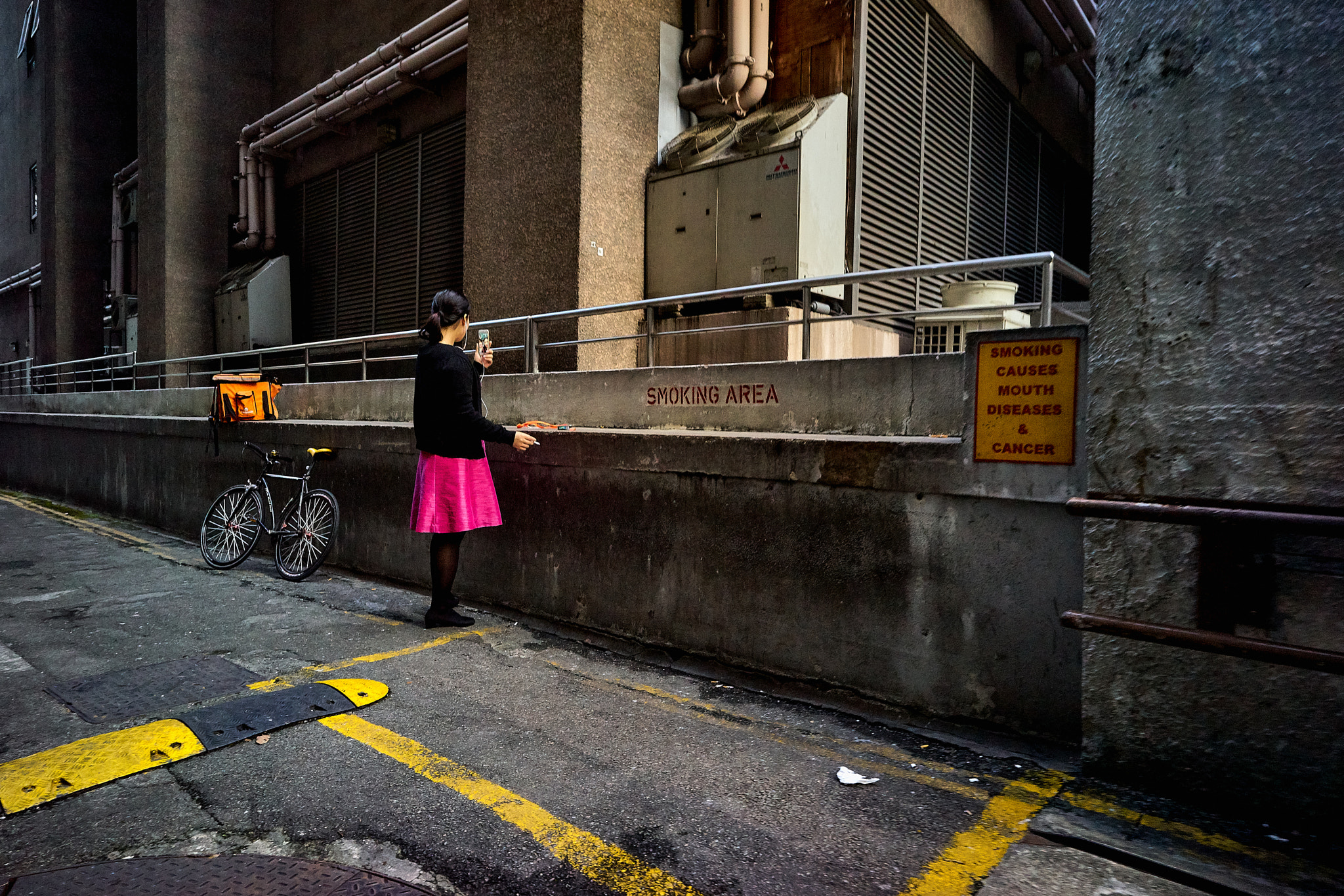 Sony a7 II sample photo. Smoking area photography