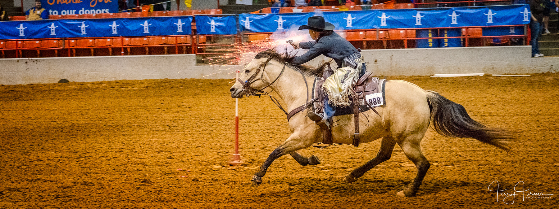 Fujifilm X-T2 sample photo. Cowboy mounted action shooting photography