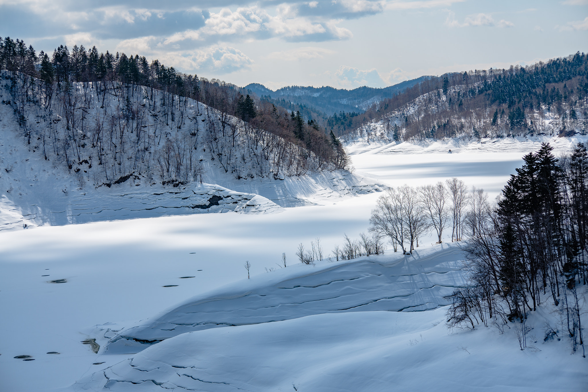 AF Nikkor 70-210mm f/4-5.6D sample photo. Lake in winter photography