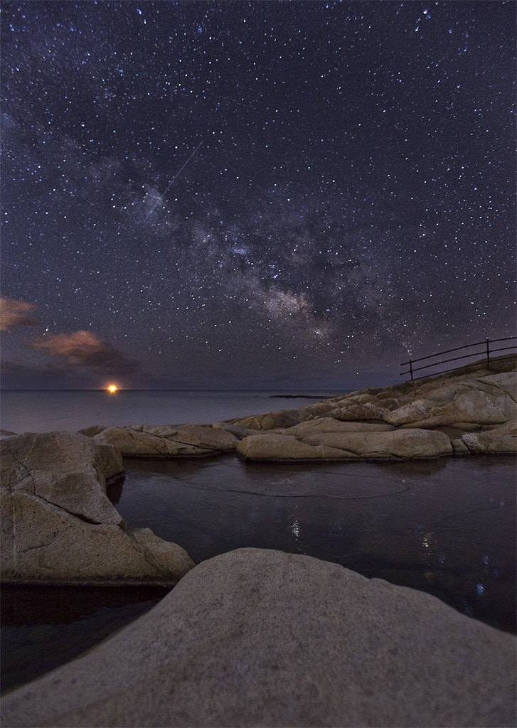 Canon EOS 5D Mark II + Canon EF 16-35mm F2.8L USM sample photo. Milky way over tidal pool photography