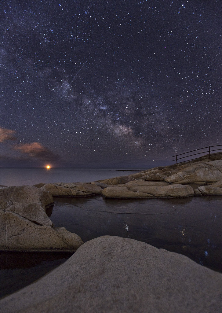 Canon EOS 5D Mark II sample photo. Milky way over tidal pool photography