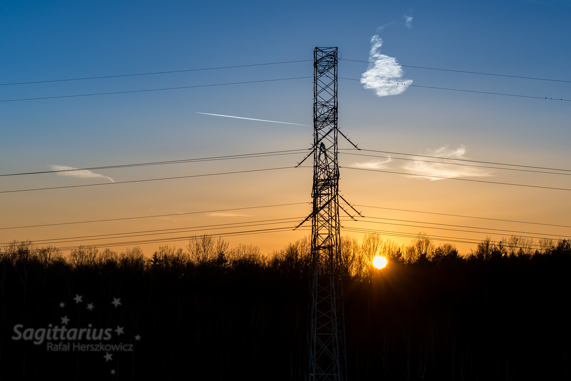 Nikon D610 + Nikon AF-S Nikkor 50mm F1.4G sample photo. Power and sunset (86/365) photography