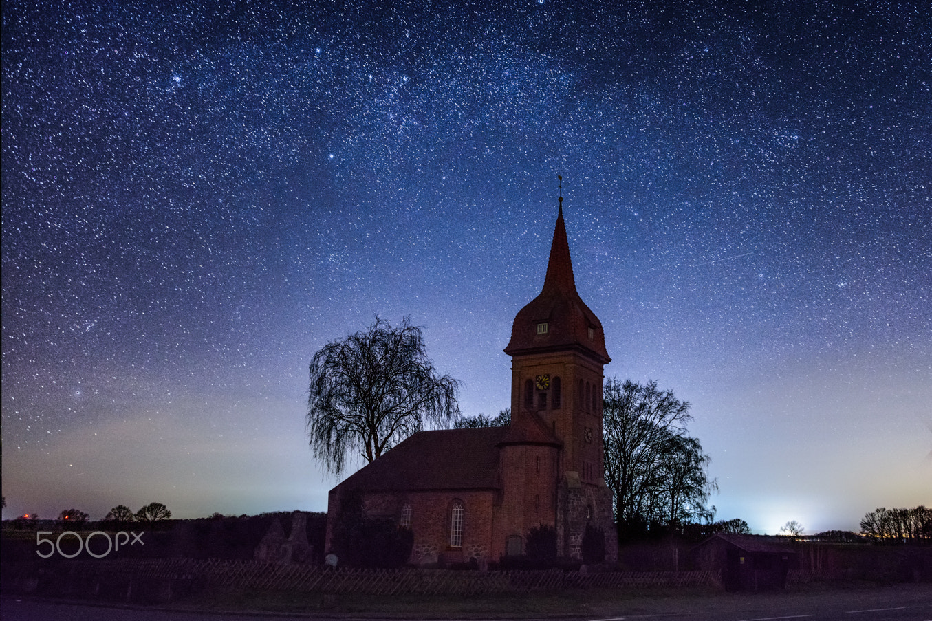 Nikon D7200 sample photo. Church under stars photography