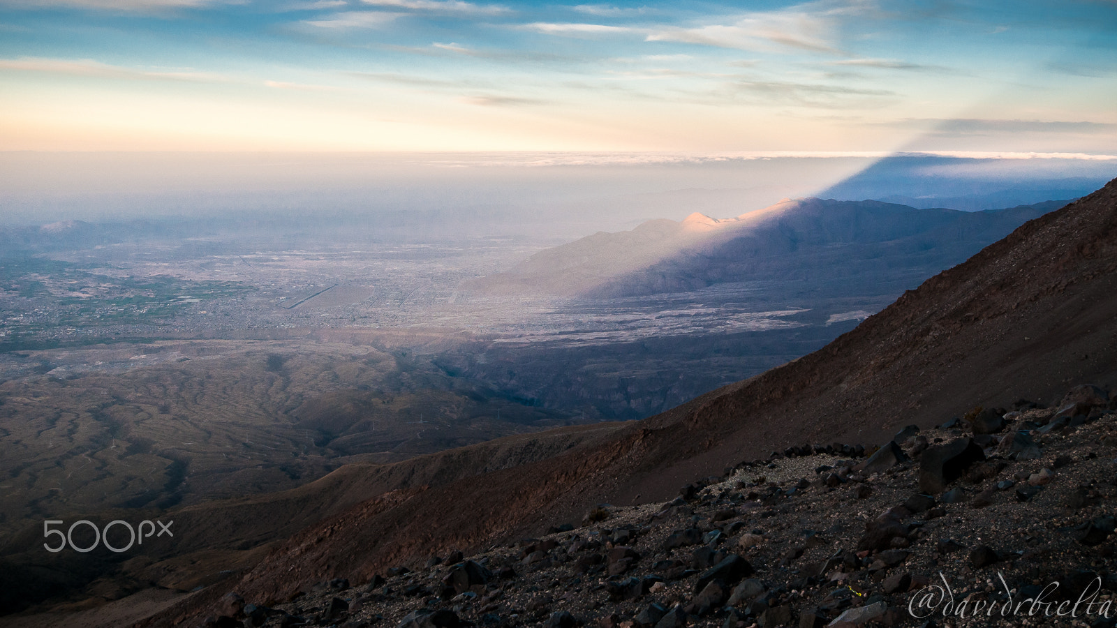 Nikon D300 sample photo. Dawn from volcano misti photography