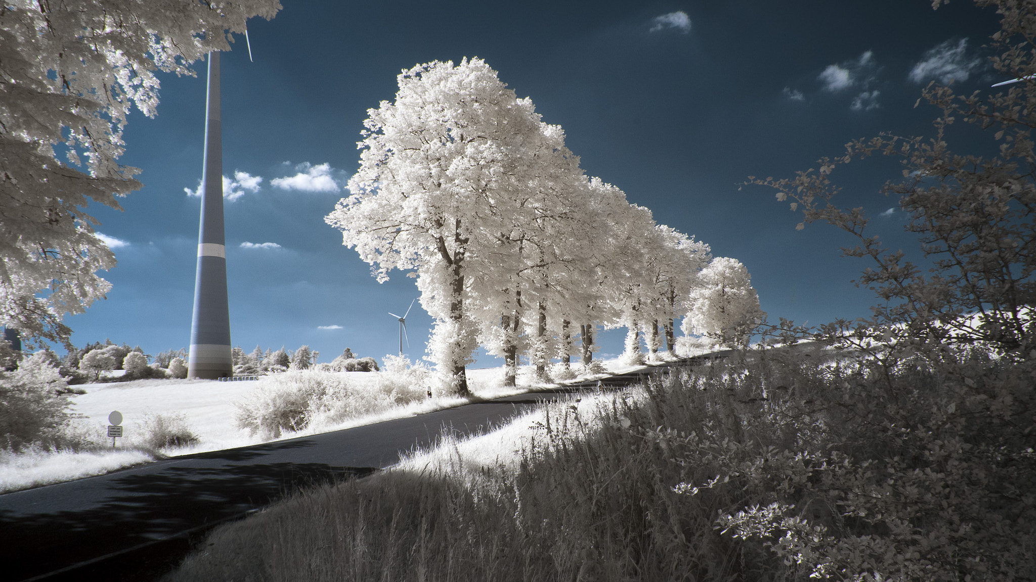 Panasonic Lumix G 14mm F2.5 ASPH sample photo. Infrared - road to stumpertenrod (vogelsberg, hesse, germany) photography