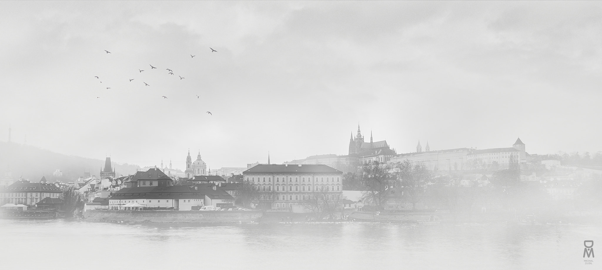 Sony a6000 + Sigma 19mm F2.8 EX DN sample photo. Prague in fog photography