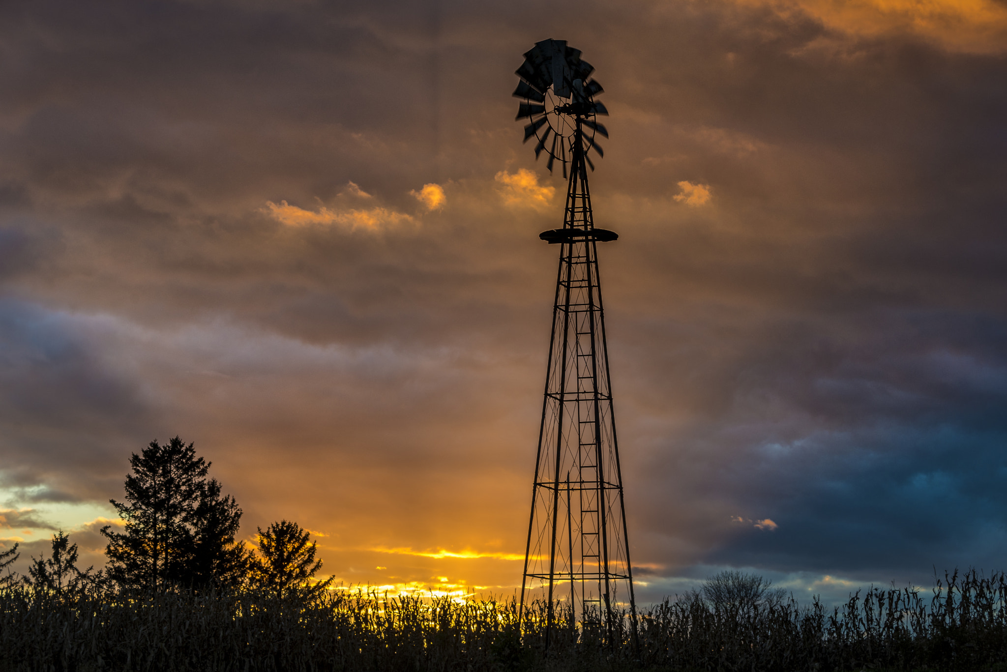 Nikon D610 sample photo. Windmill sunset photography