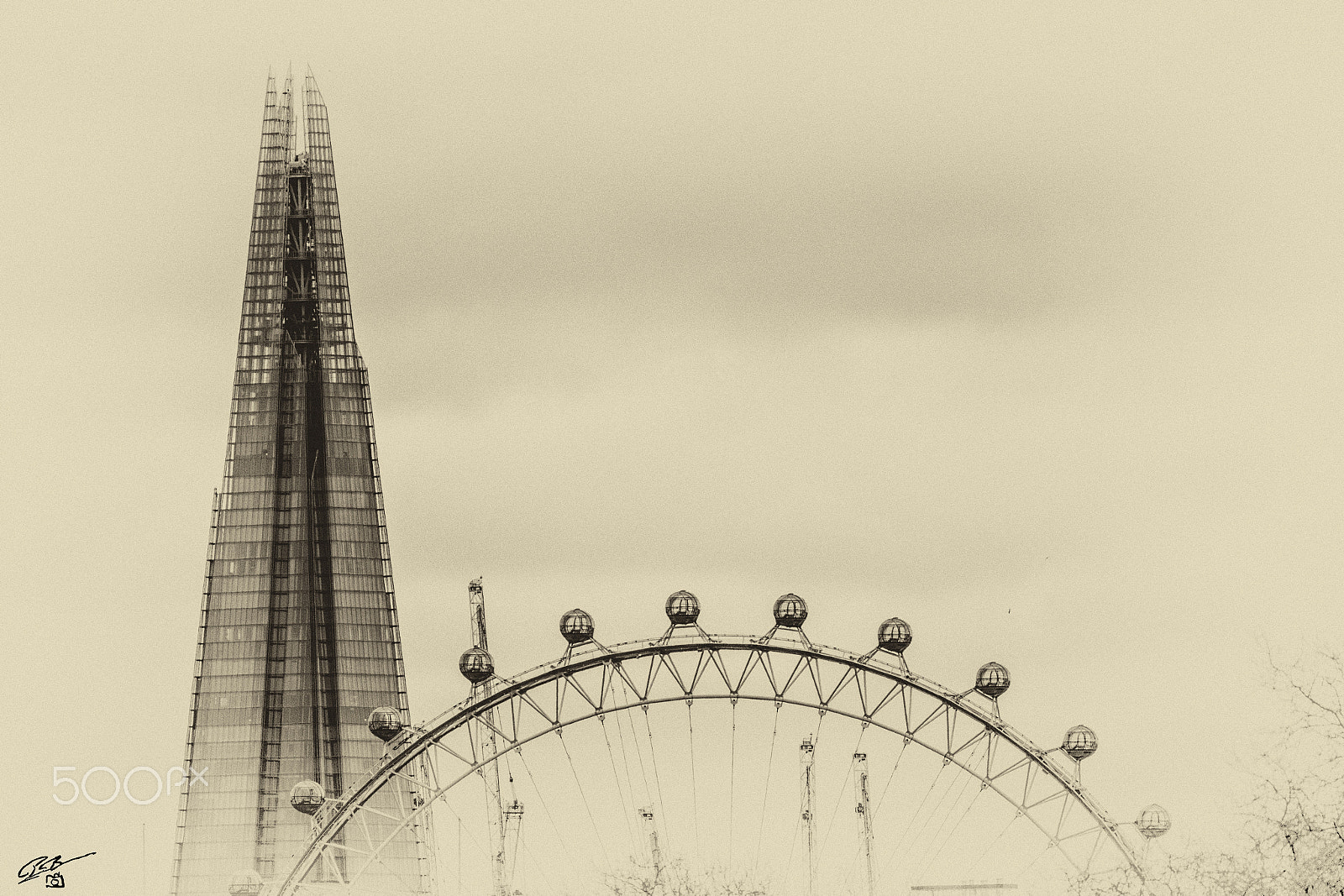 Canon EF 400mm F5.6L USM sample photo. Shard and wheel anti photography