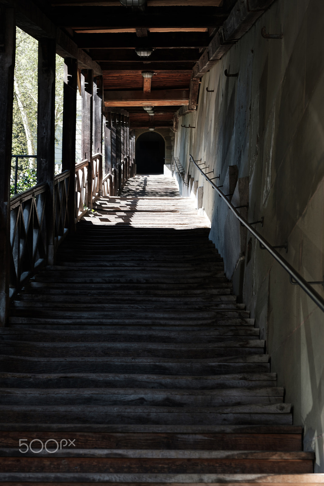 Fujifilm X-T2 + Fujifilm XF 50mm F2 R WR sample photo. Gedeckte treppe in bern photography