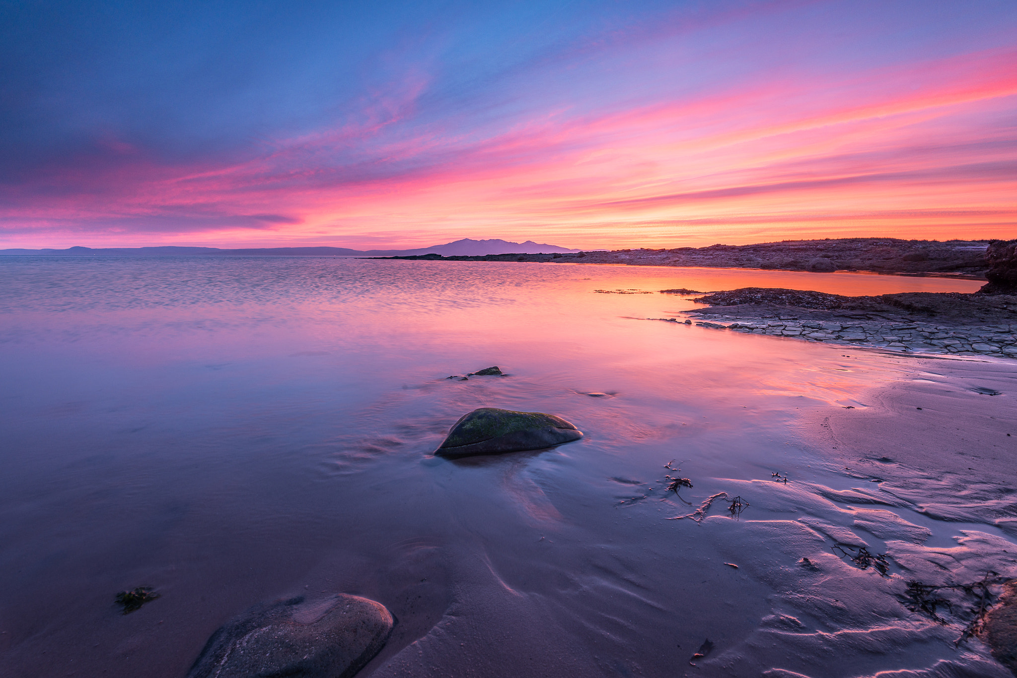 Nikon D800 + Nikon AF-S Nikkor 16-35mm F4G ED VR sample photo. Arran ablaze photography