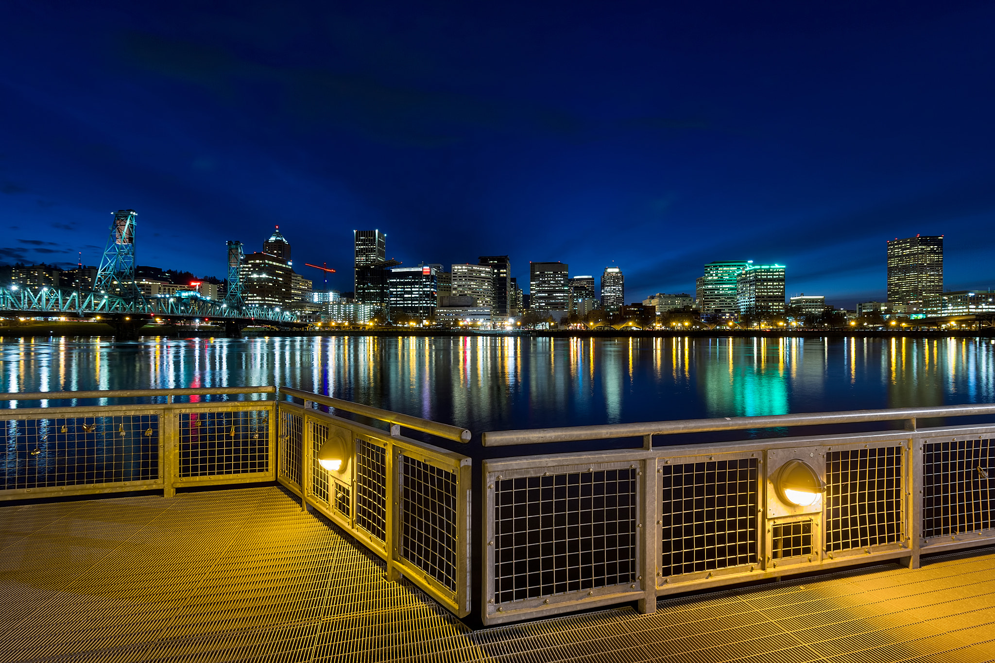 Canon EOS 60D sample photo. Portland skyline from eastbank esplanade at night photography