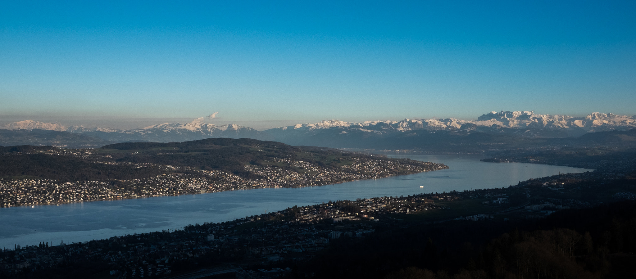 Fujifilm X-E2 sample photo. The golden coast - zurich from above photography