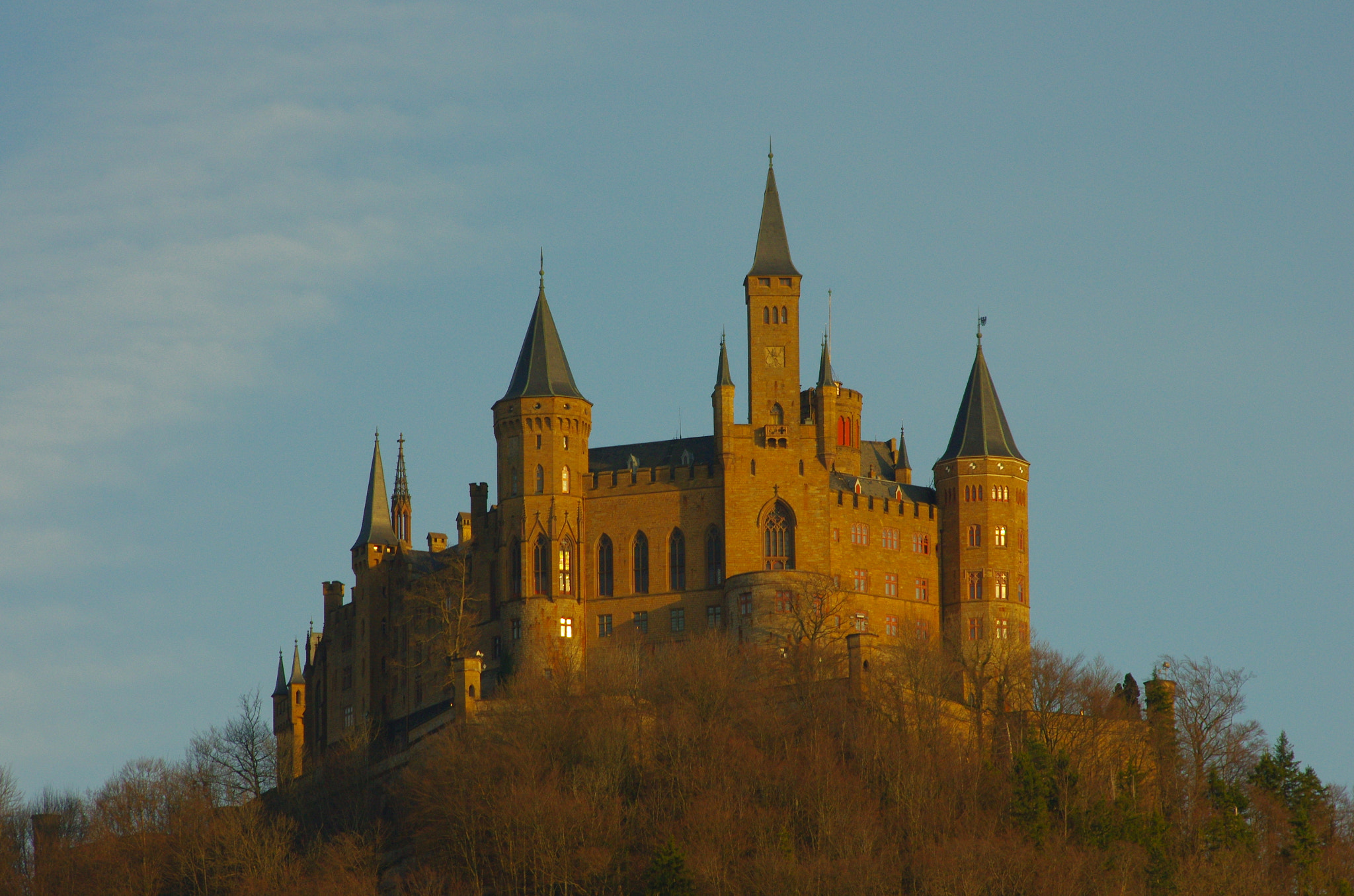 HD Pentax DA 55-300mm F4.0-5.8 ED WR sample photo. Castle hohenzollern in the warm evening light photography