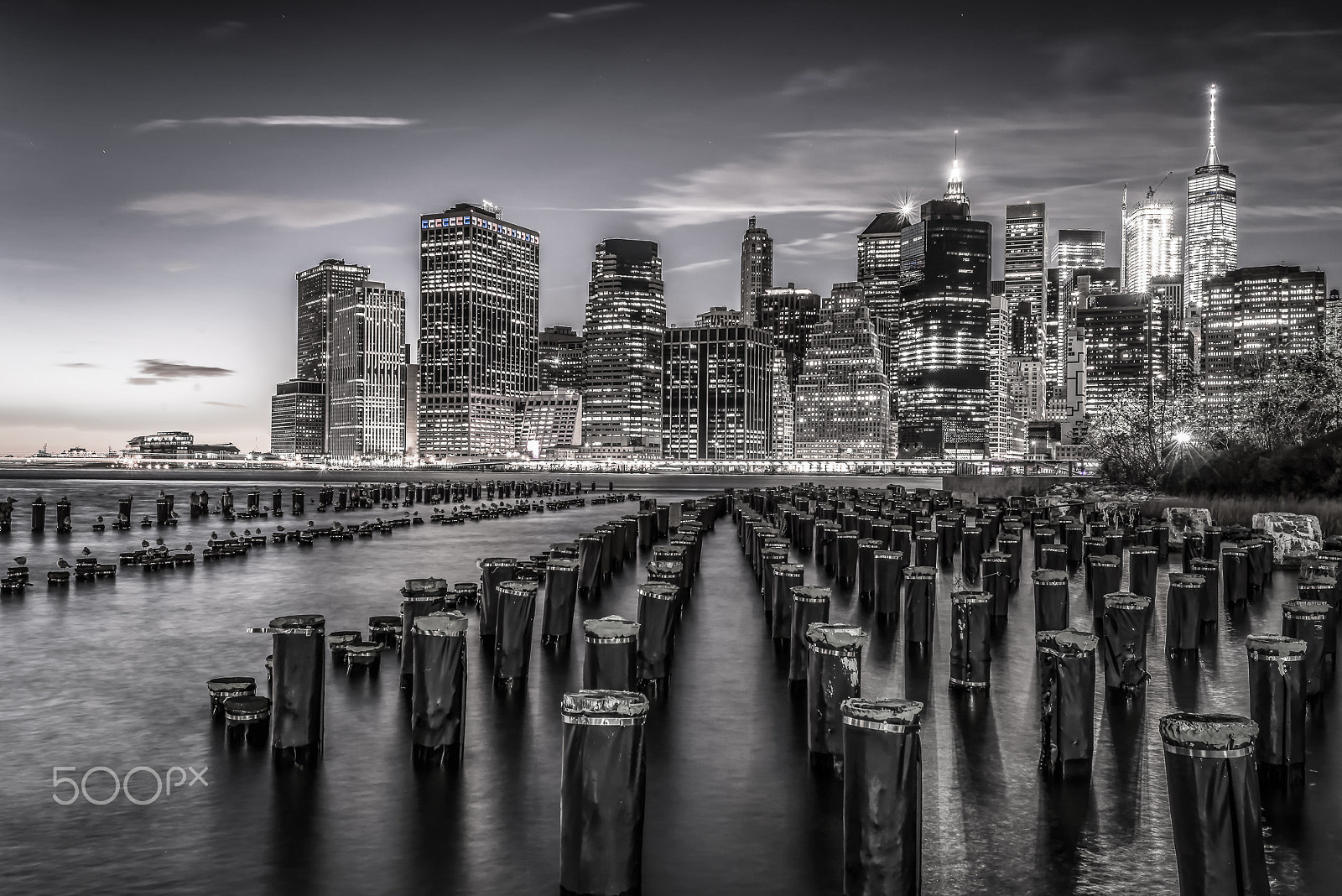 Nikon D810 + Nikon AF-S Nikkor 17-35mm F2.8D ED-IF sample photo. New york city lights photography