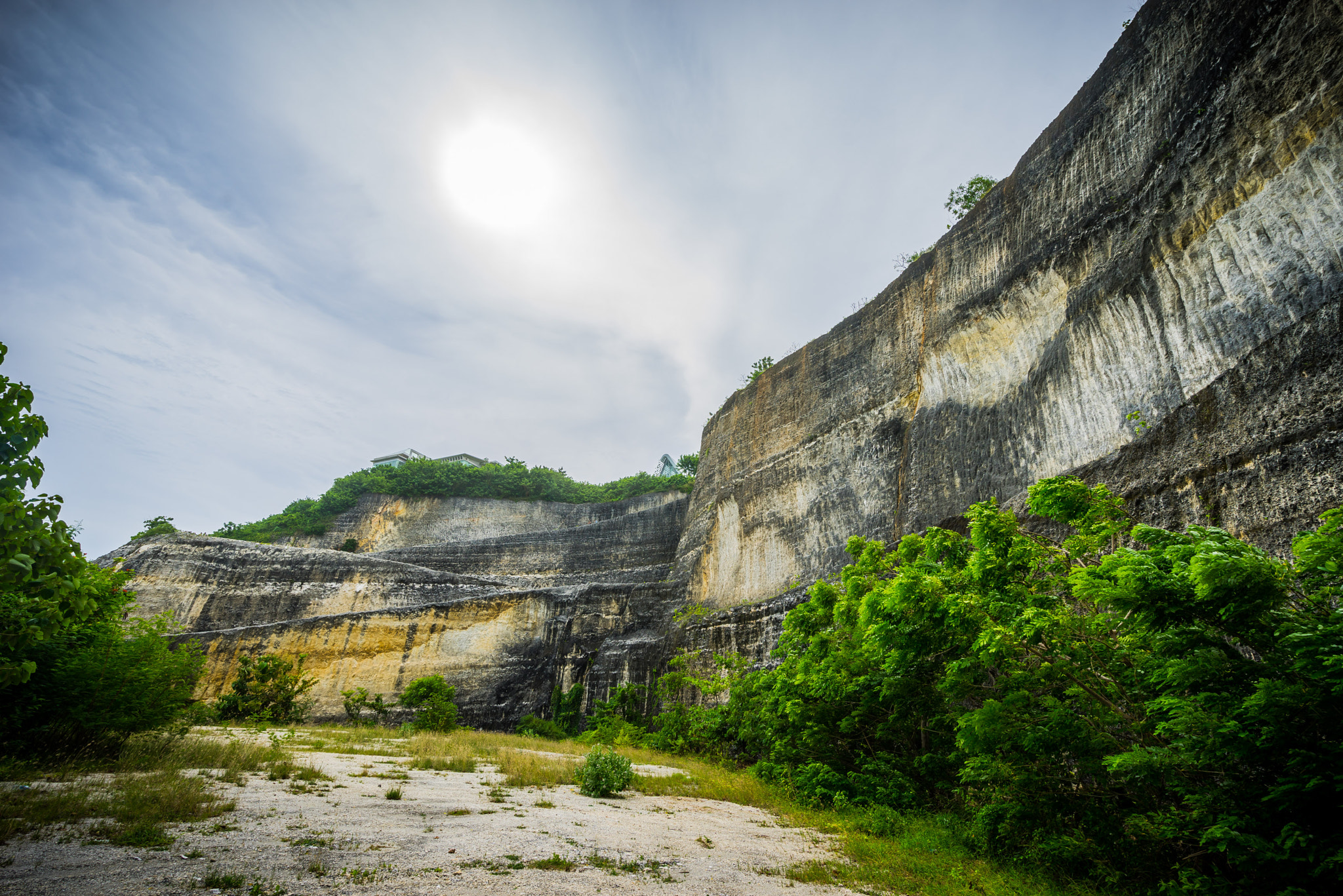 Sony a7R + Sony Vario-Tessar T* FE 16-35mm F4 ZA OSS sample photo. The high cliff at melasti beach photography