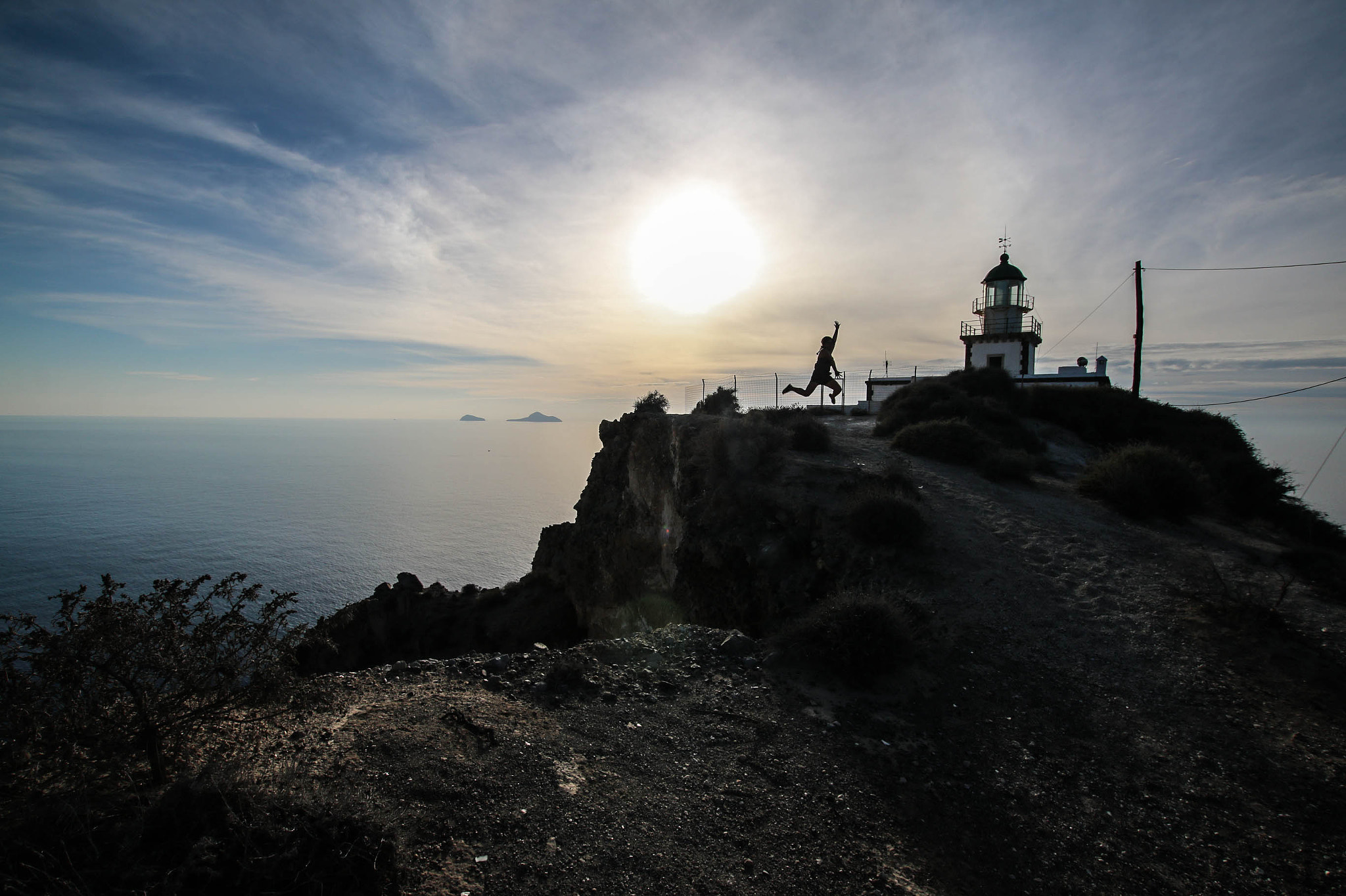 Canon EOS 70D sample photo. Santorini light house photography