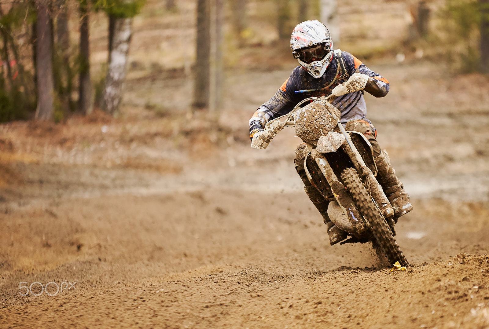 Sigma 70-200mm F2.8 EX DG OS HSM sample photo. Enduro driver driving the motorbike on the race track photography