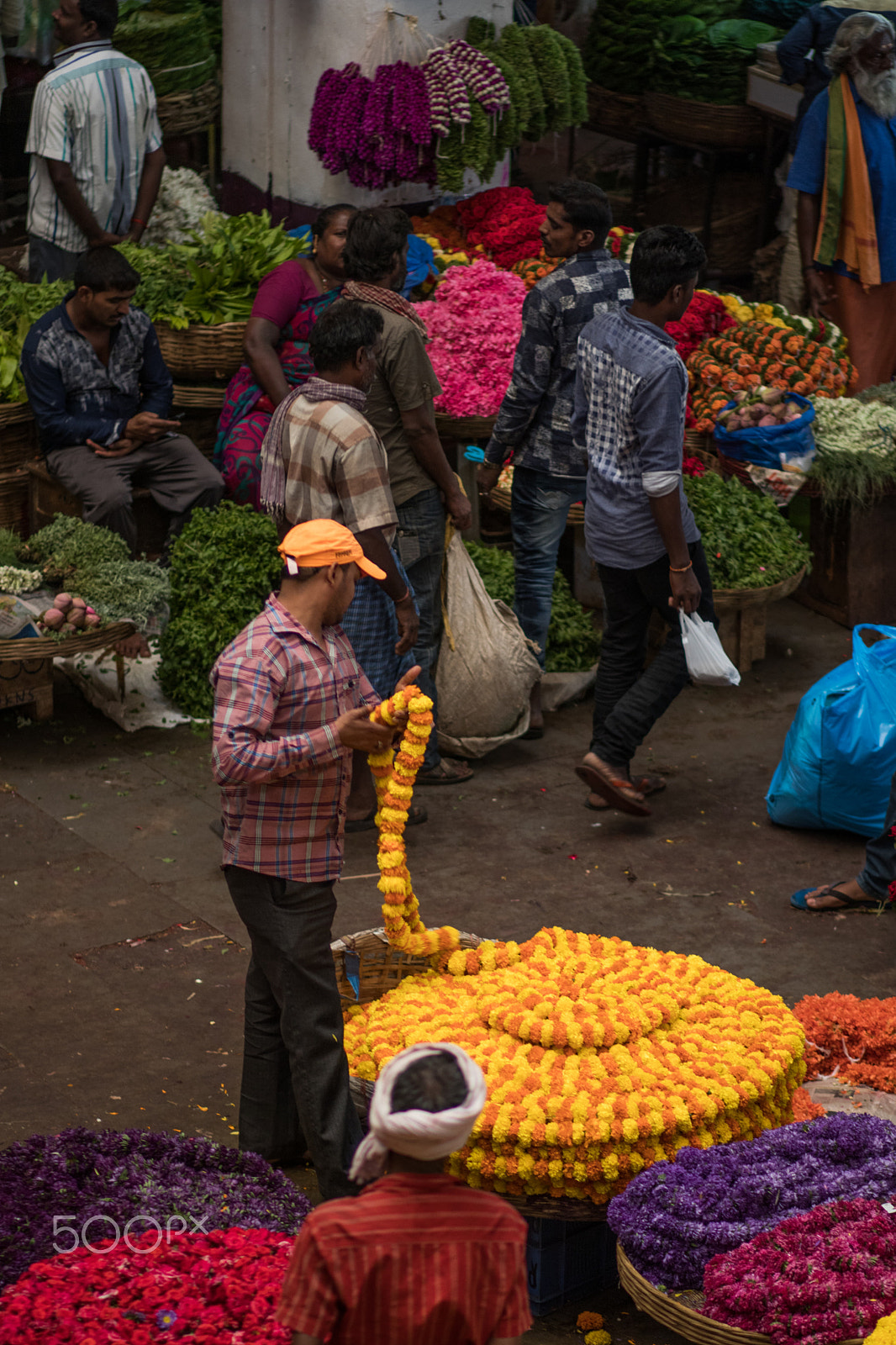 Canon EOS 80D + Canon EF 85mm F1.8 USM sample photo. Kr flower market bangalore photography