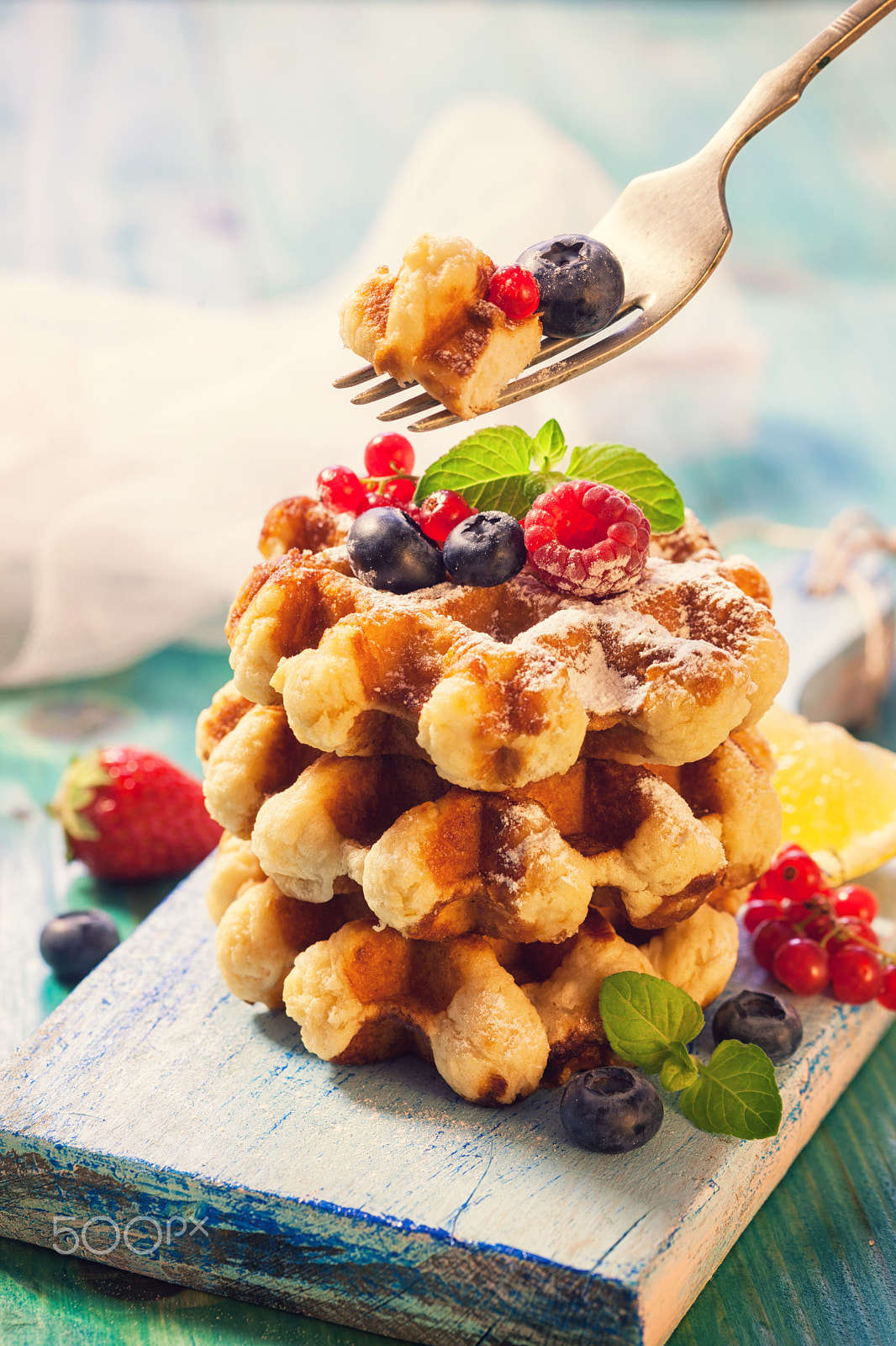 Canon EF 100mm F2.8 Macro USM sample photo. Homemade belgian waffles photography