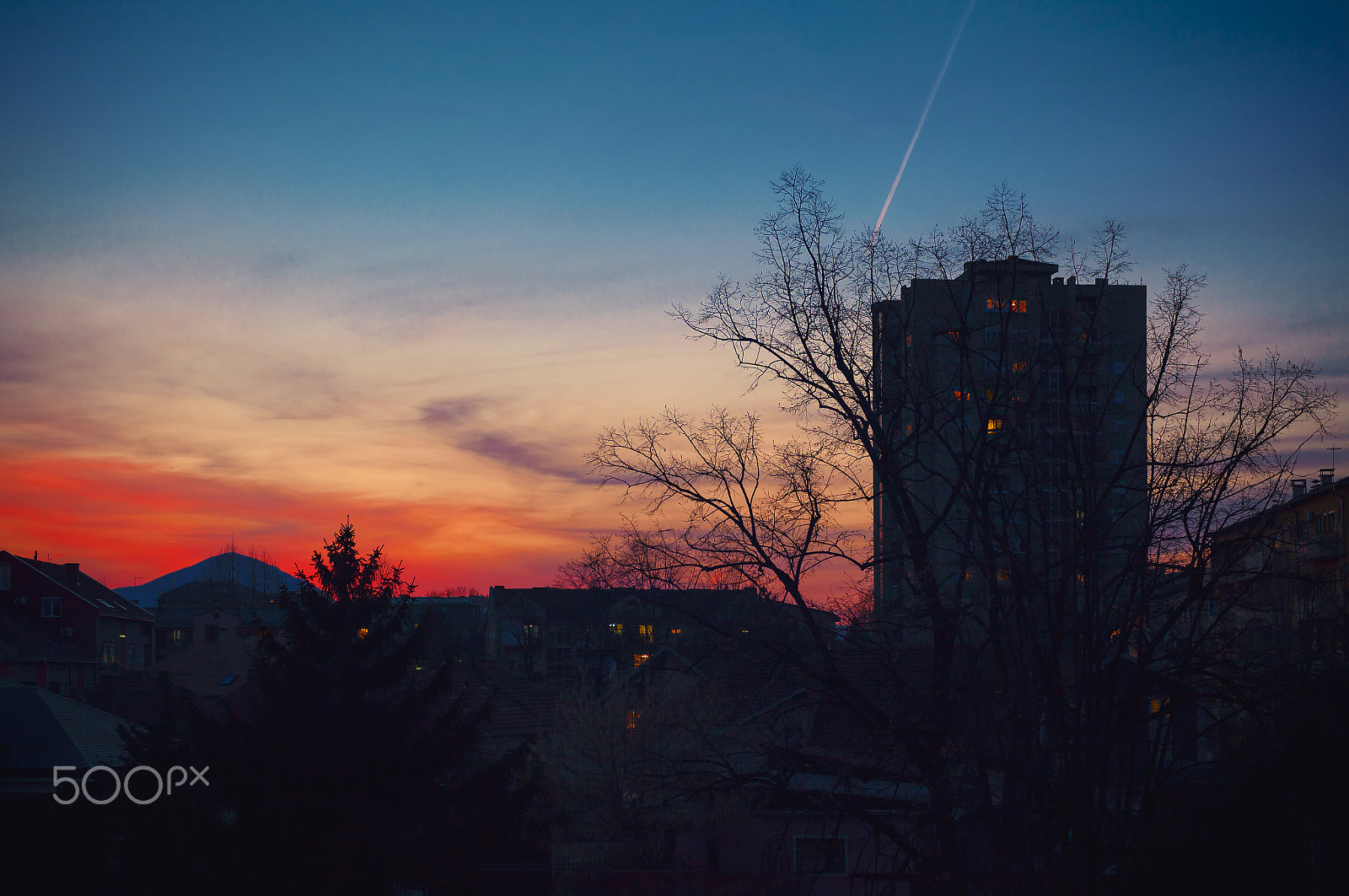 Canon EF 35-80mm f/4-5.6 sample photo. Small balkan town evening photography
