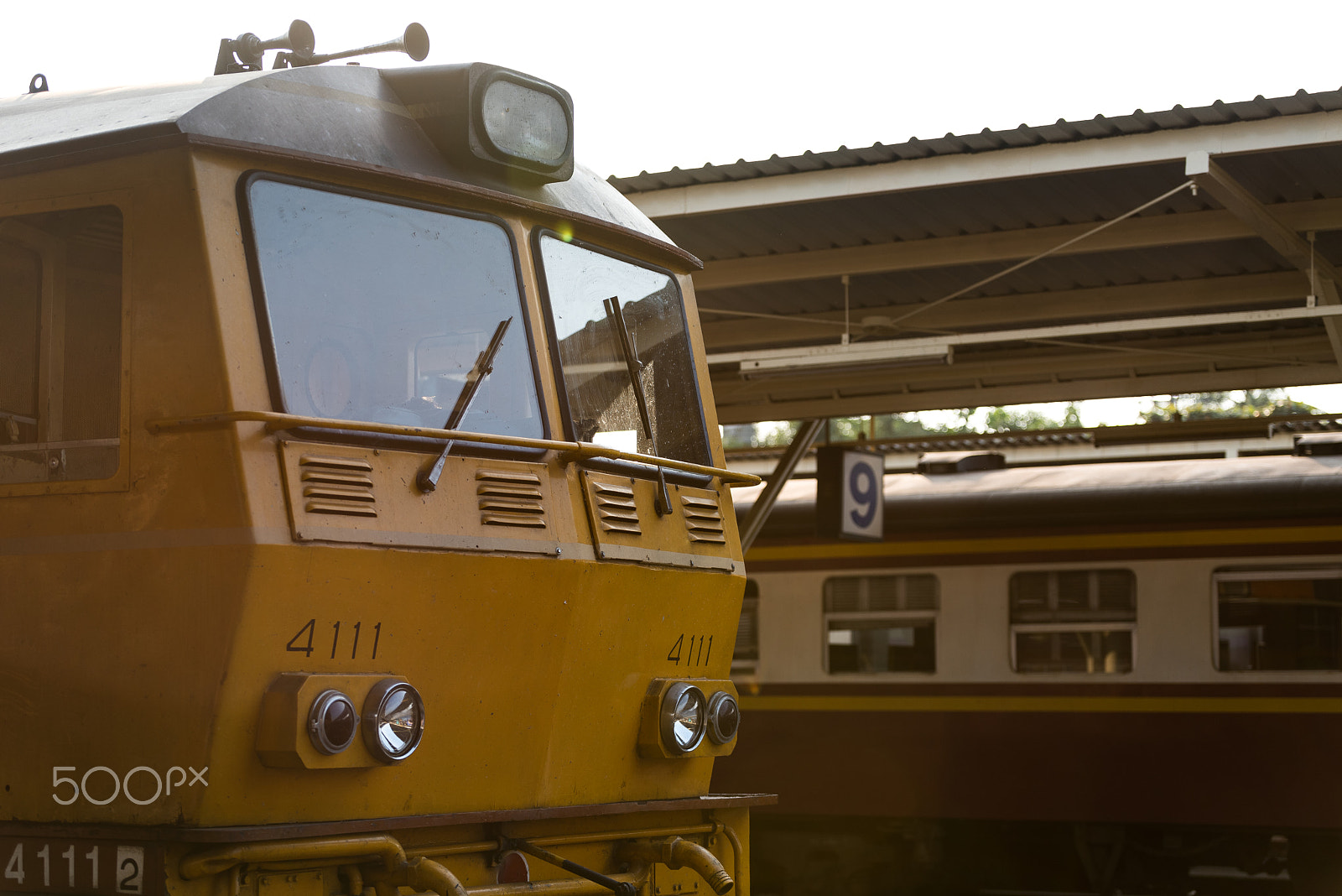 Nikon D750 + Tamron SP 70-200mm F2.8 Di VC USD sample photo. Locomotive in the station. photography