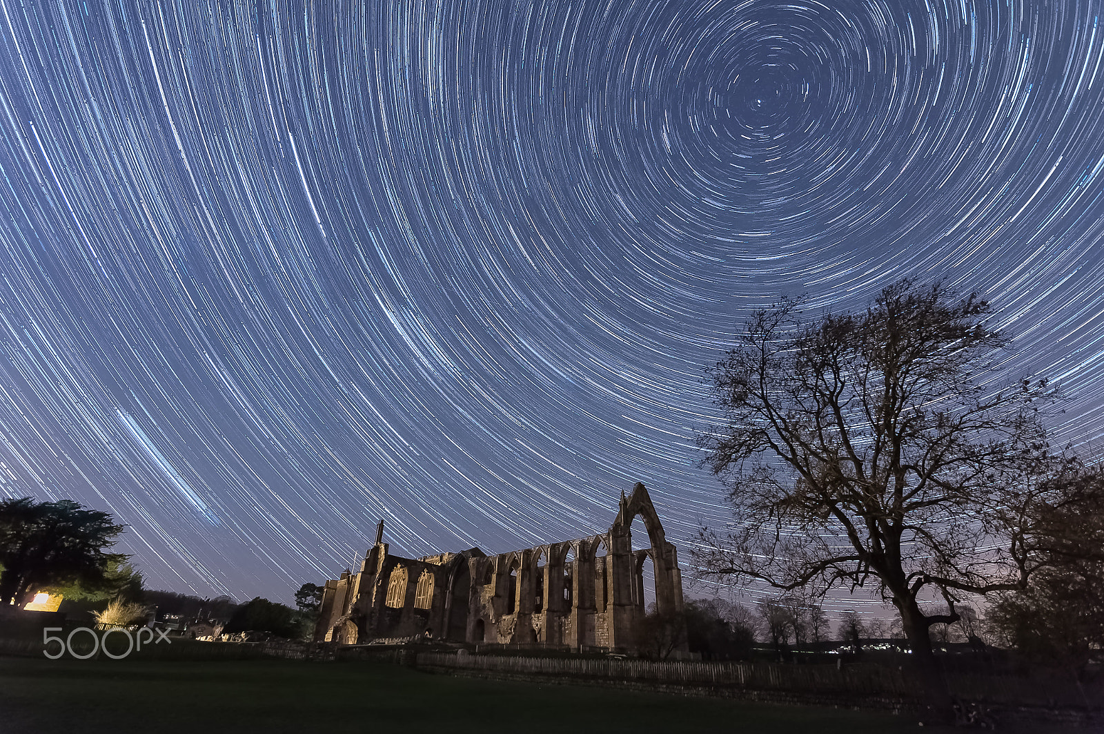 Tokina AT-X 11-20 F2.8 PRO DX (AF 11-20mm f/2.8) sample photo. Bolton abbey - star trails photography