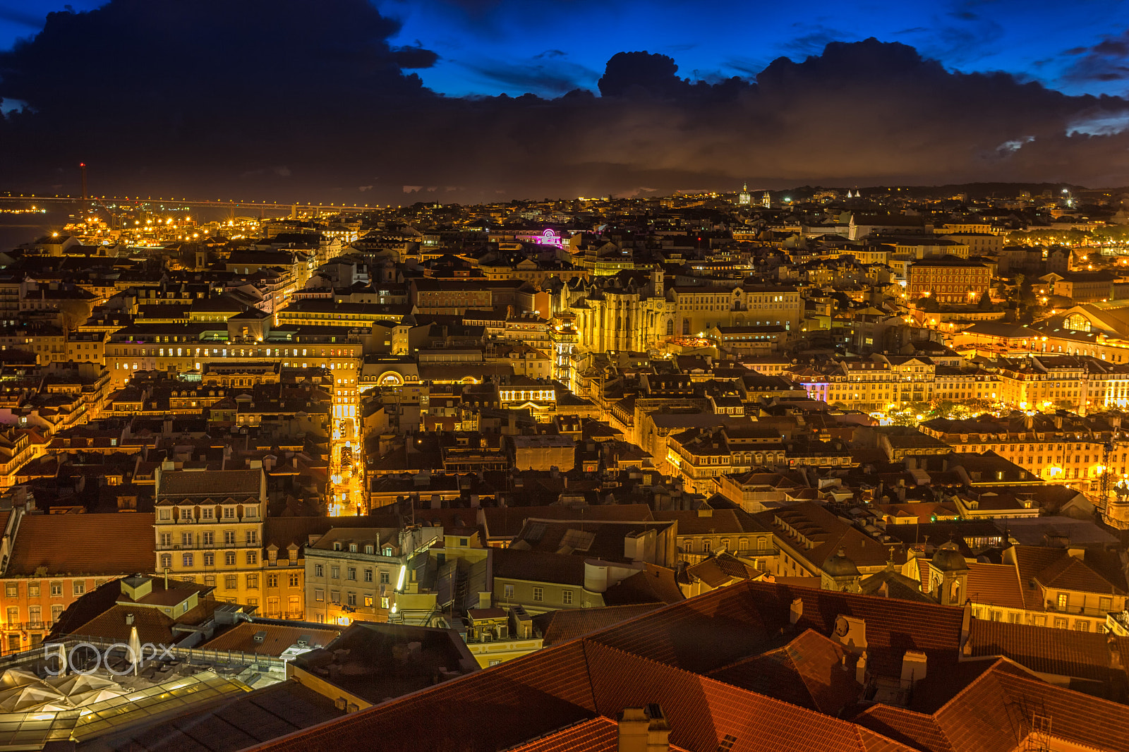 Canon EOS 60D + Canon EF 24-70mm F4L IS USM sample photo. Lisbon from castelo de são jorge at night iii photography