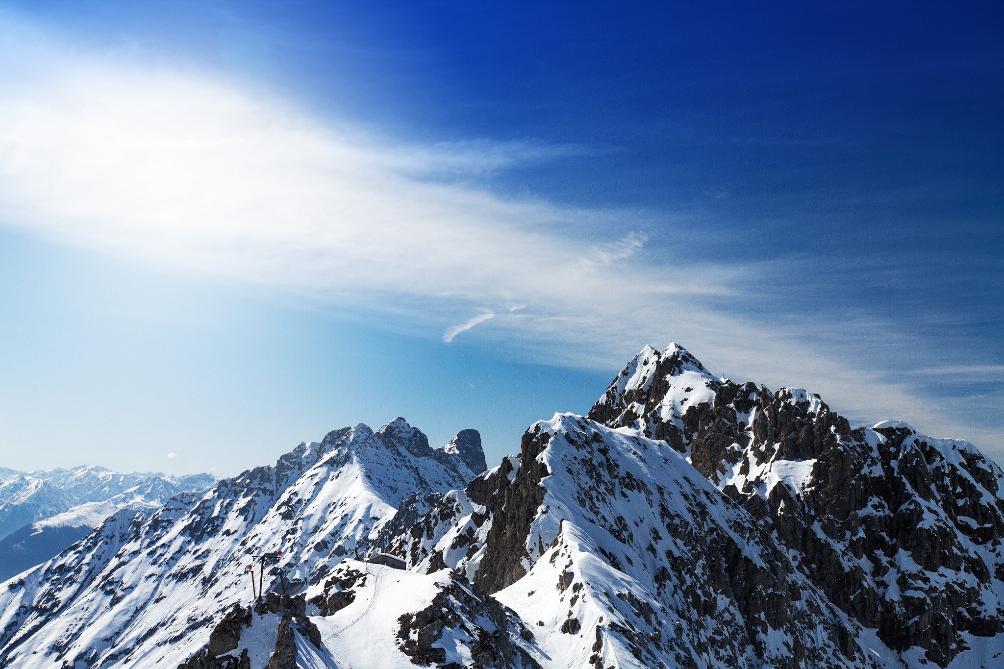 Canon EOS 7D sample photo. Beautiful landscape with snowy mountains. blue sky. horizontal. photography