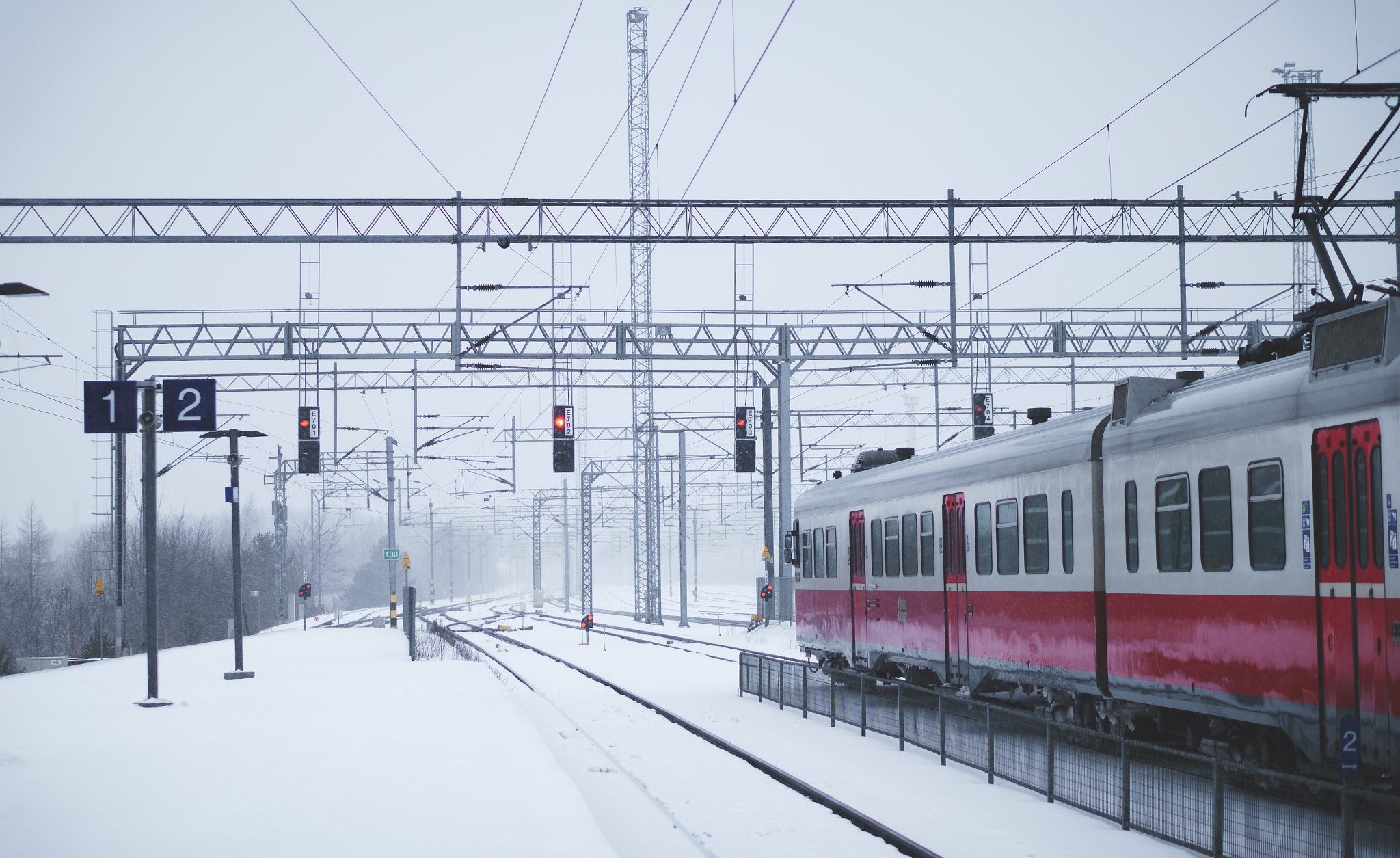 Sony Alpha a5000 (ILCE 5000) + E 50mm F1.8 OSS sample photo. Winter train photography