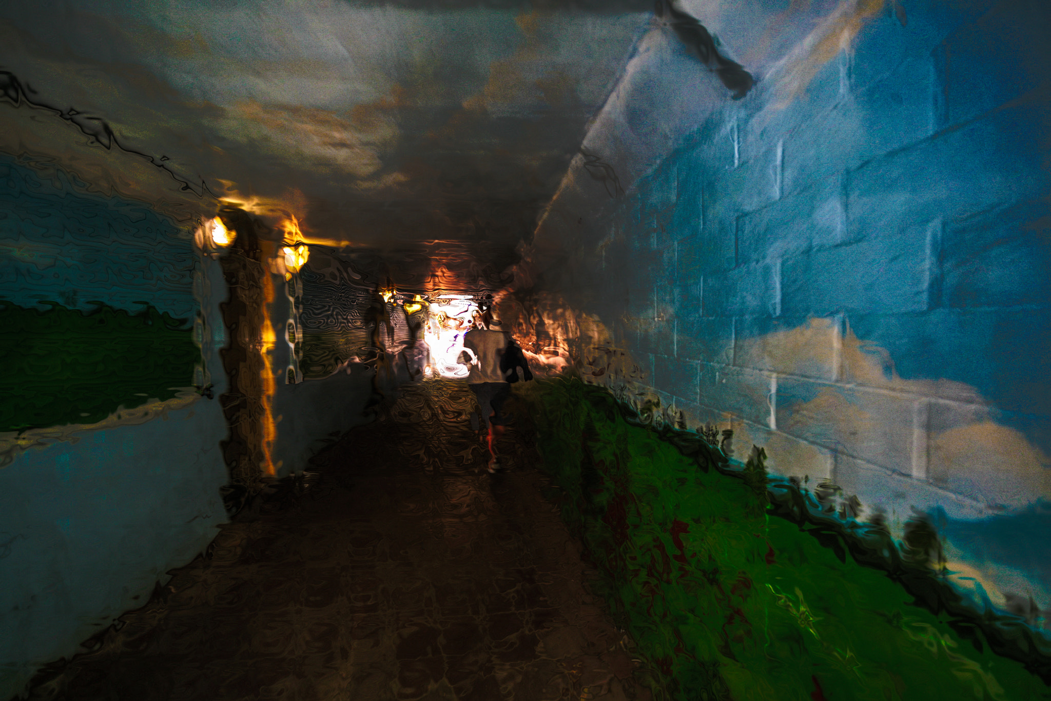 Canon EOS 5D + Canon EF 17-40mm F4L USM sample photo. Girl in a tunnel photography
