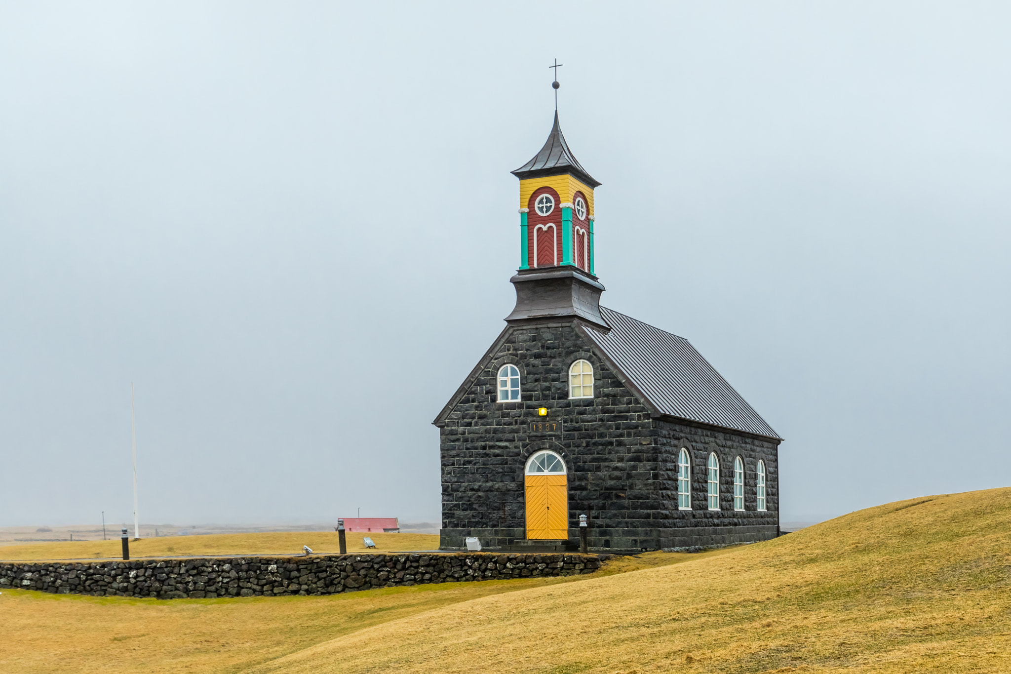 Canon EF 16-35mm F4L IS USM sample photo. Iceland-reykjanes peninsula-hvalsneskirkja and cemetary photography